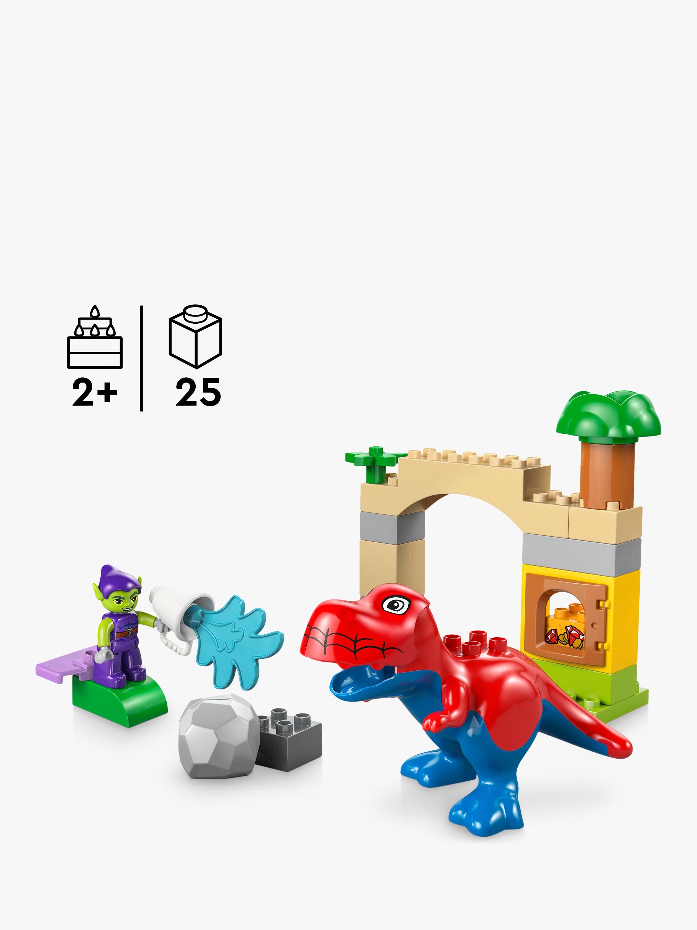DUPLO 10463 Marvel Dinosaur Spidey-Rex vs. Green Goblin Super Hero Building Toy