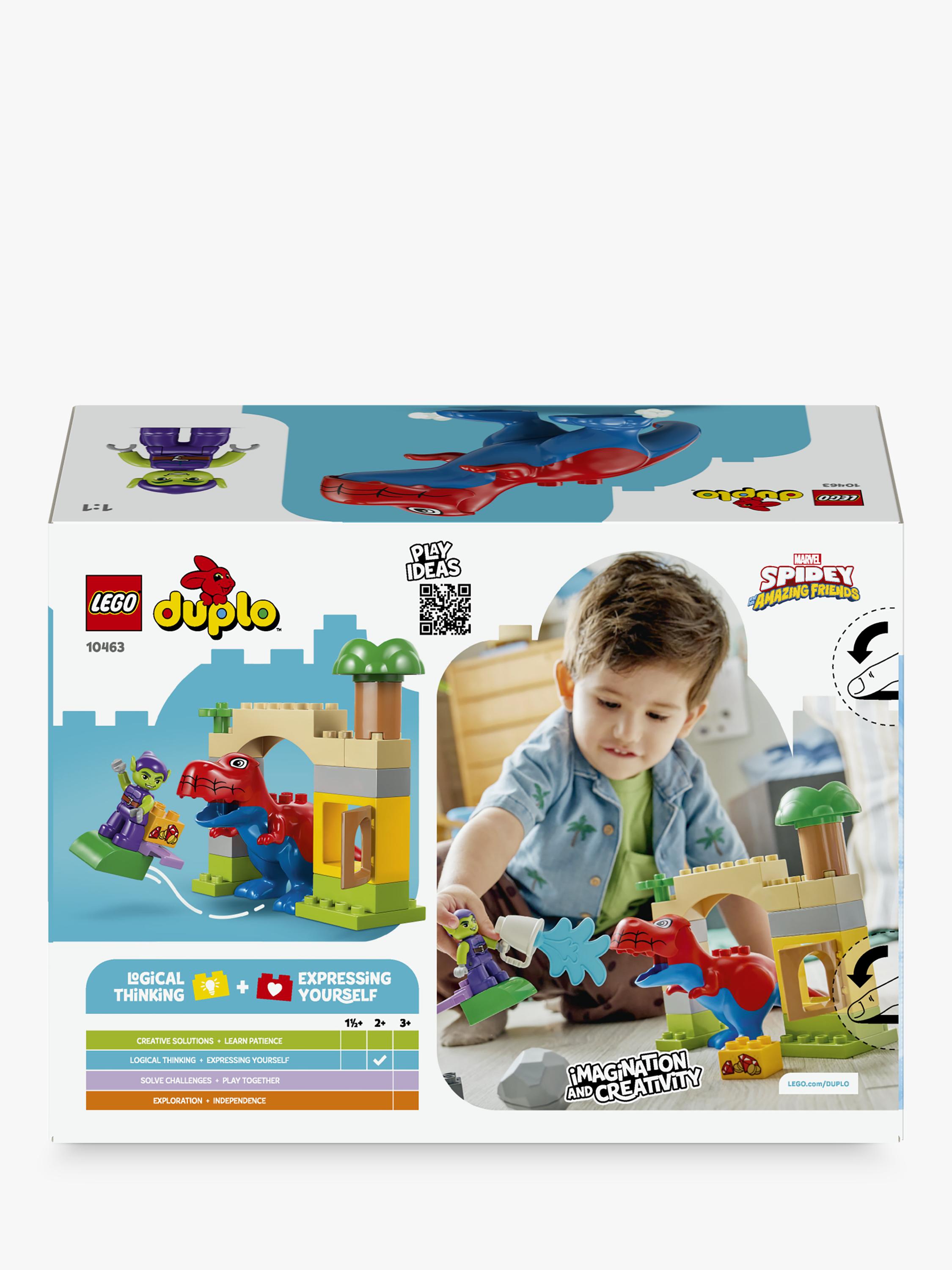 DUPLO 10463 Marvel Dinosaur Spidey-Rex vs. Green Goblin Super Hero Building Toy