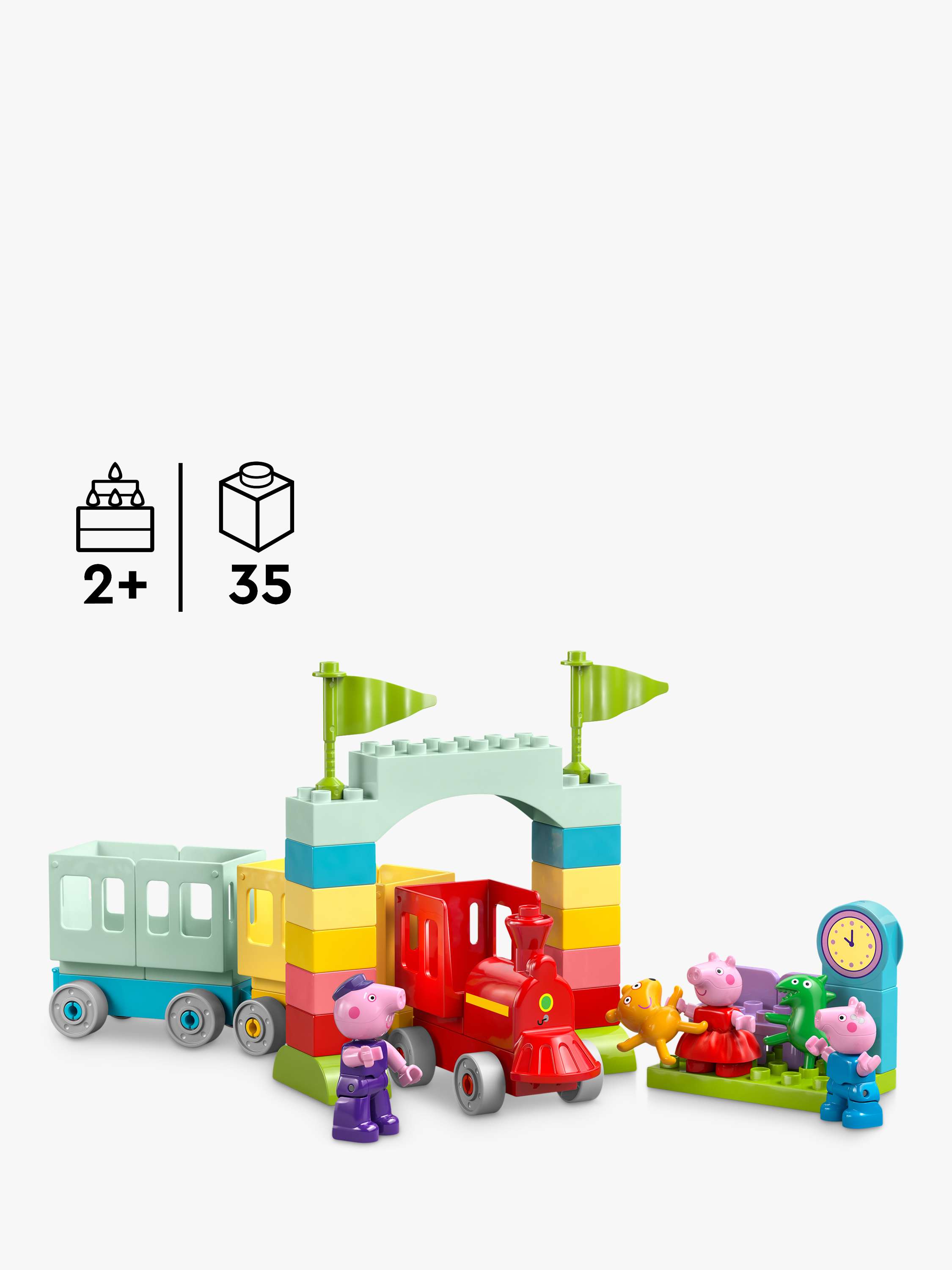 DUPLO 10466 Peppa Pig Train Ride with Grandpa Pig Building Toy
