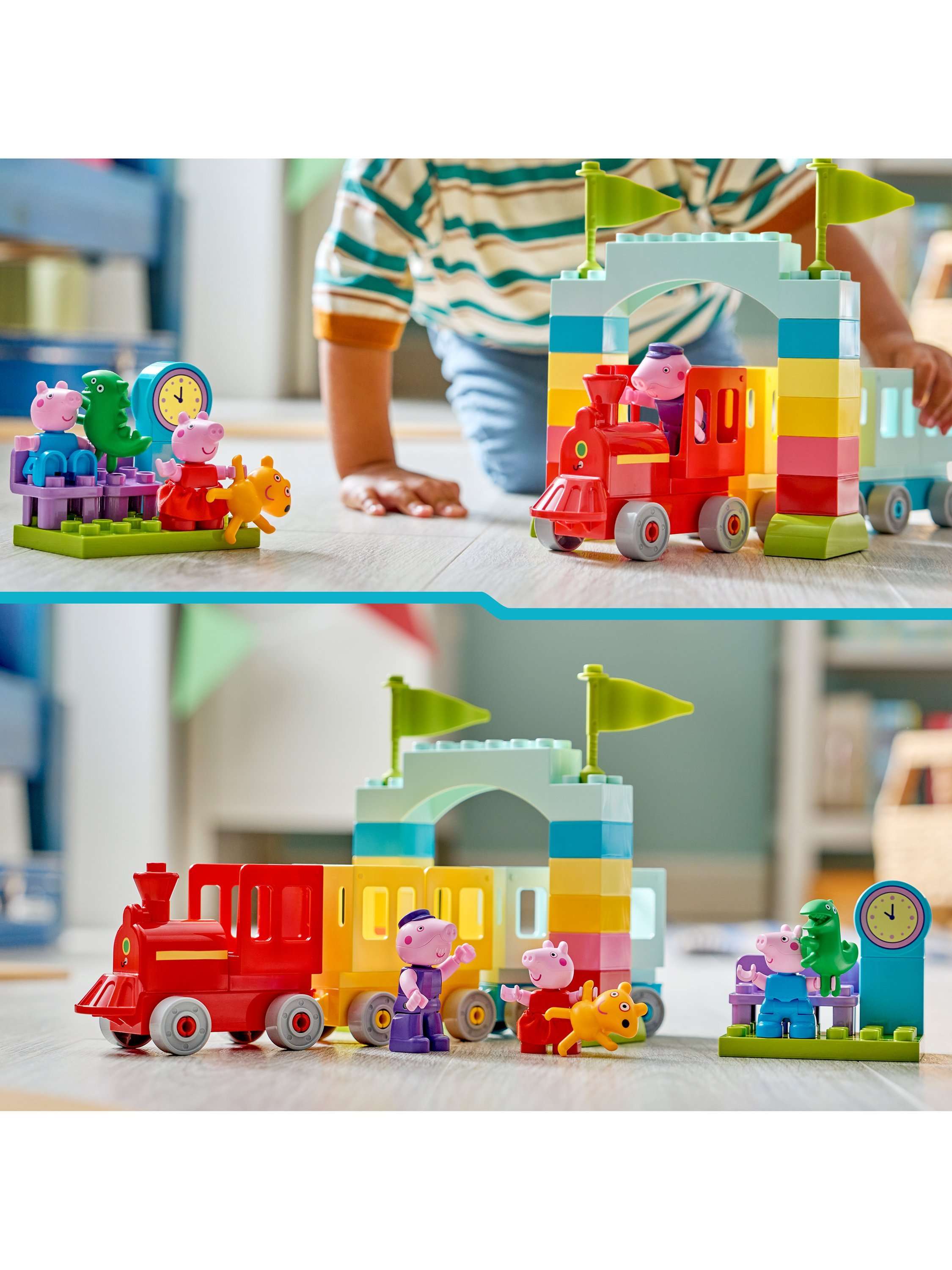 DUPLO 10466 Peppa Pig Train Ride with Grandpa Pig Building Toy
