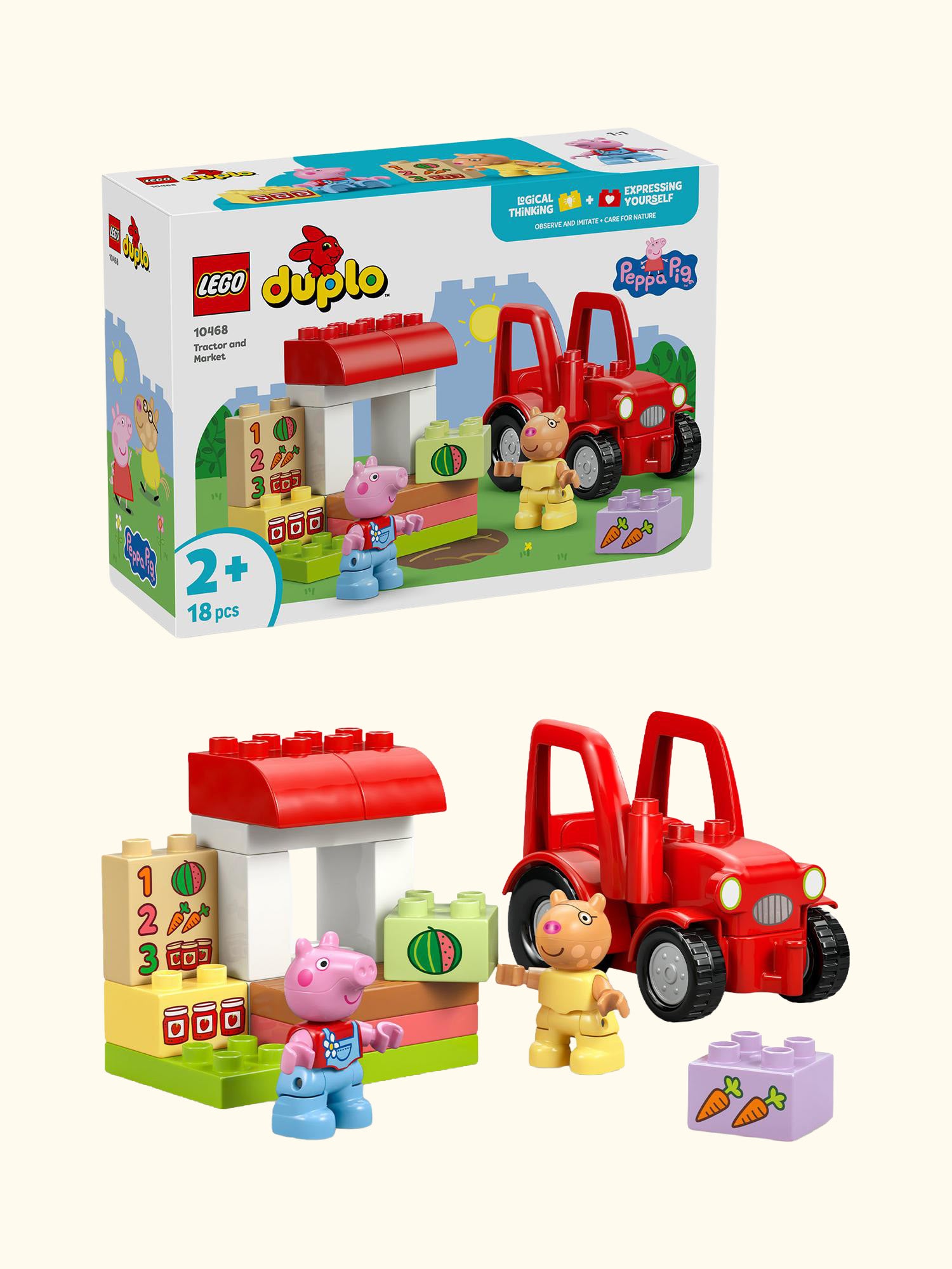 DUPLO 10468 Peppa Pig Tractor & Market Building Toy