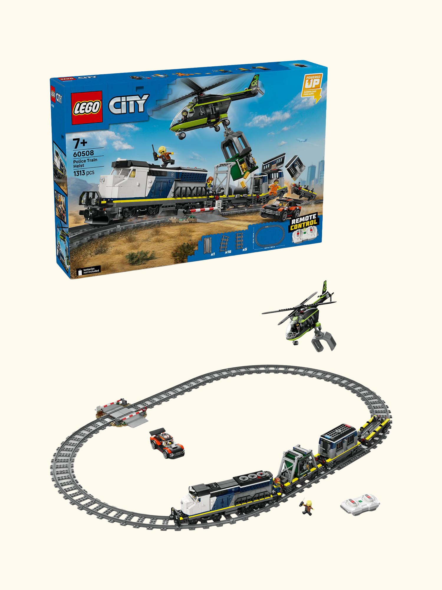 City 60508 Police Train Heist Building Toy