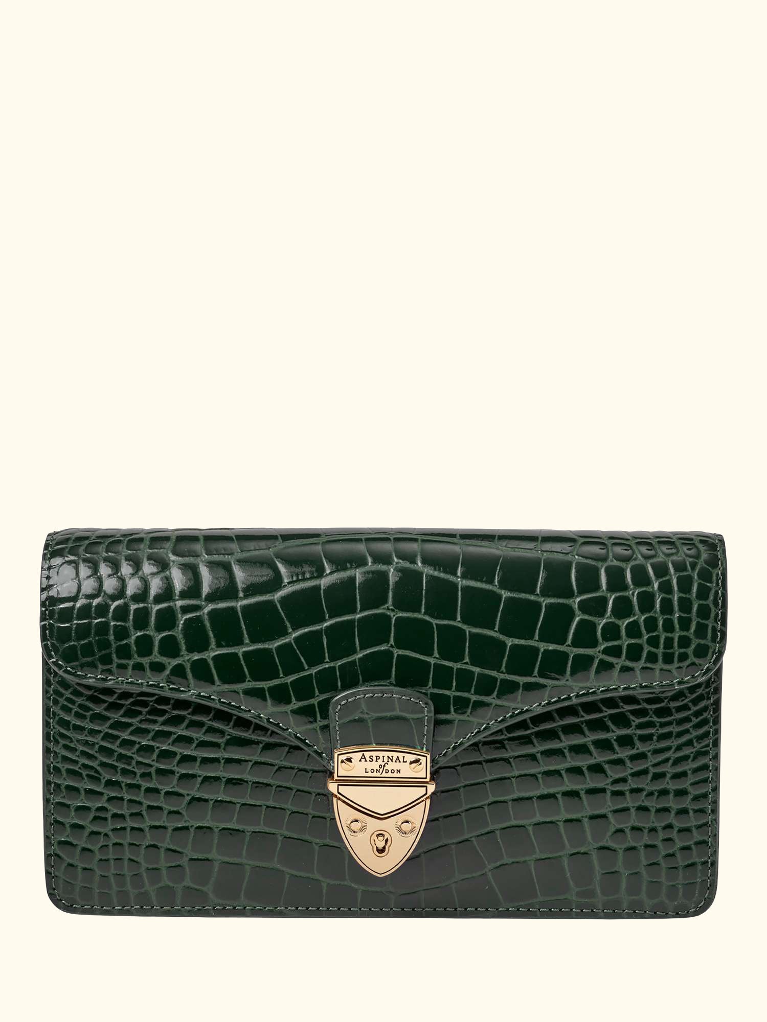 Mayfair Leather Clutch Bag, Evergreen