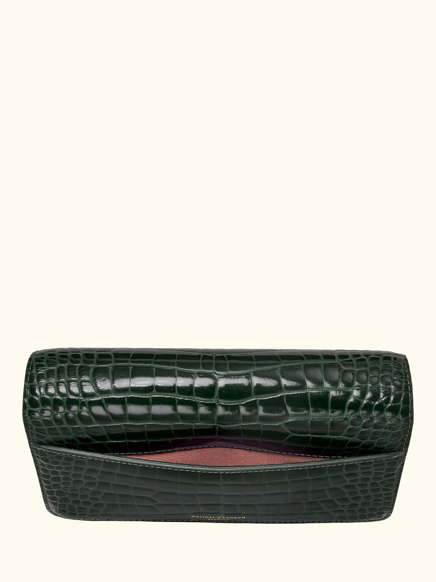 Mayfair Leather Clutch Bag, Evergreen