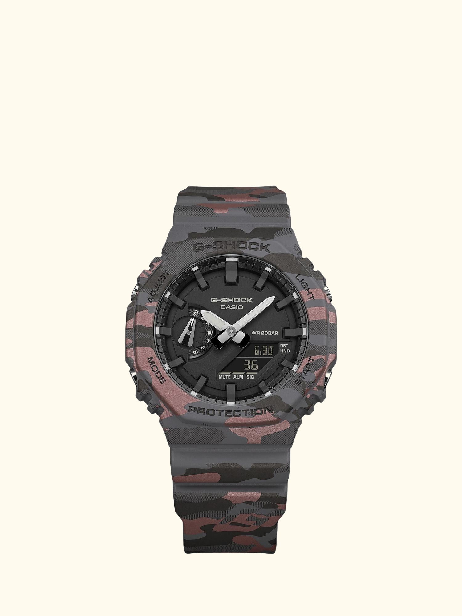 GA-2100CM-8AER Men's G-SHOCK 2100 Watch, Camo