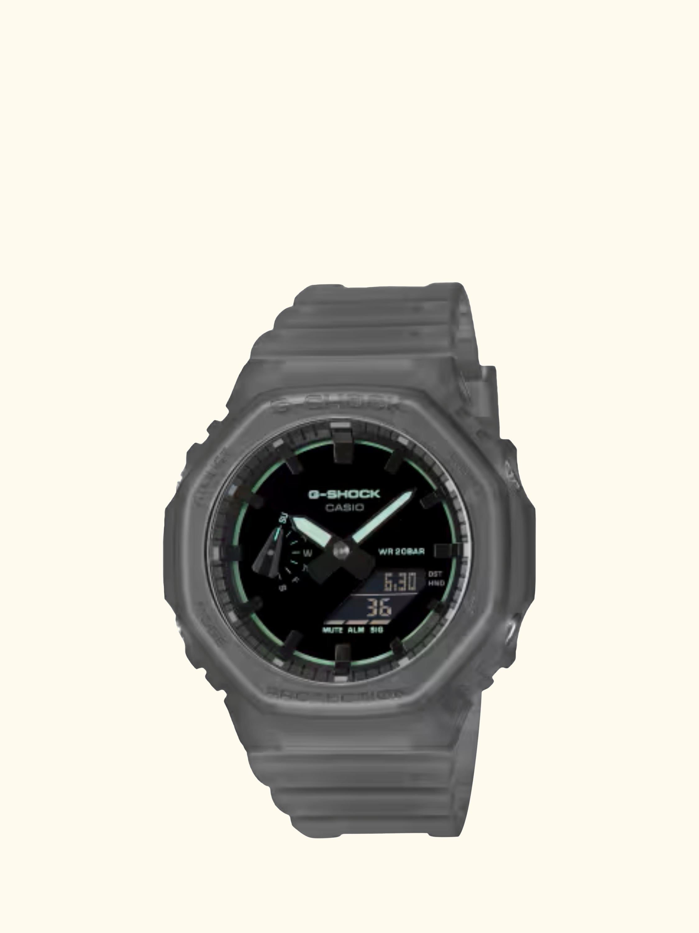 GA-2100K-1AER Men's G-SHOCK Smoked Lights 2100 Watch, Black