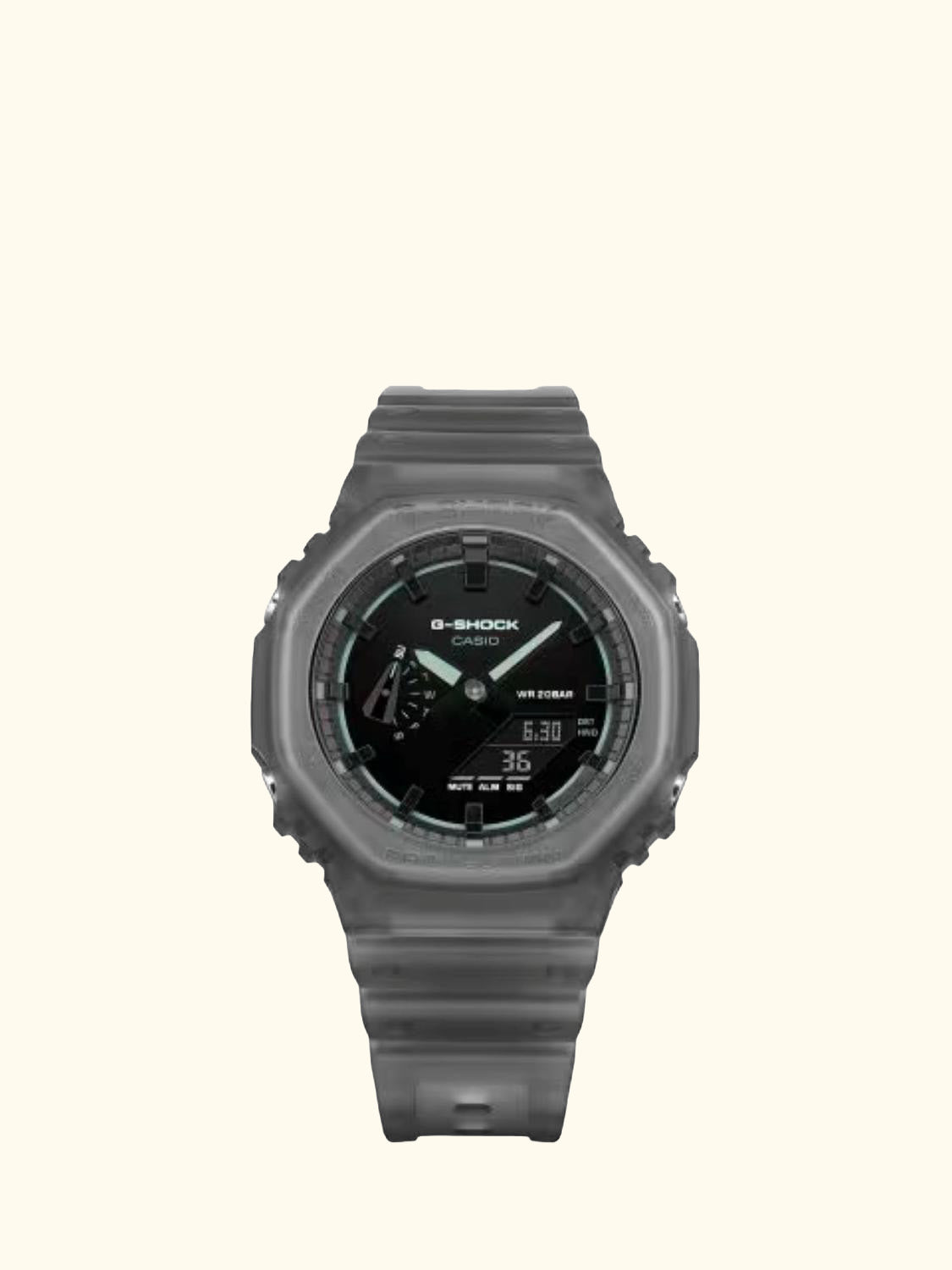 GA-2100K-1AER Men's G-SHOCK Smoked Lights 2100 Watch, Black