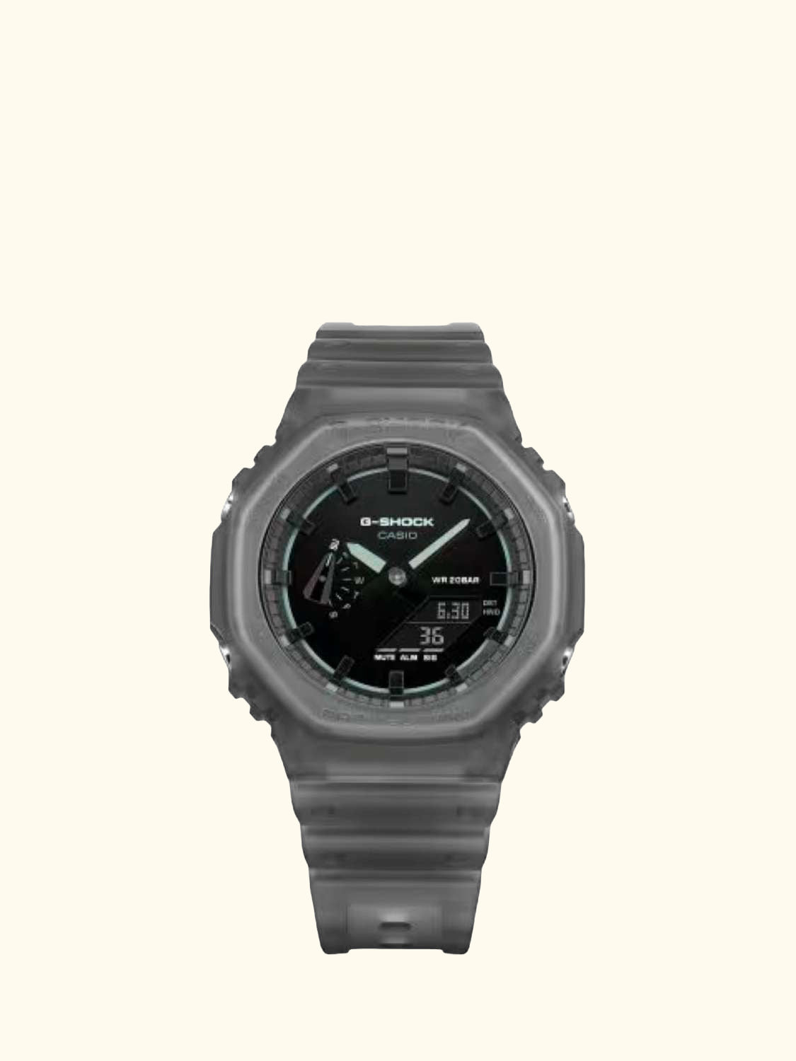 GA-2100K-1AER Men's G-SHOCK Smoked Lights 2100 Watch, Black
