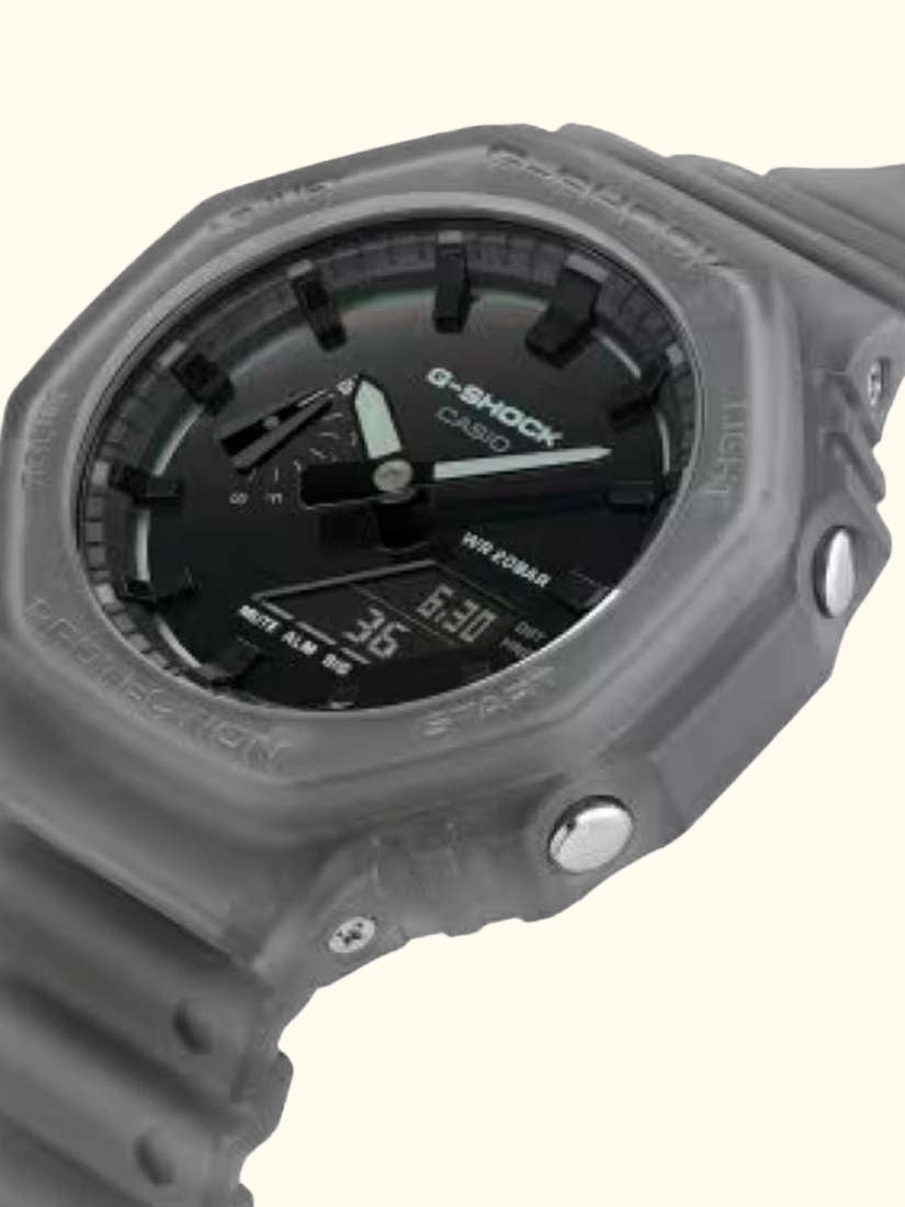GA-2100K-1AER Men's G-SHOCK Smoked Lights 2100 Watch, Black