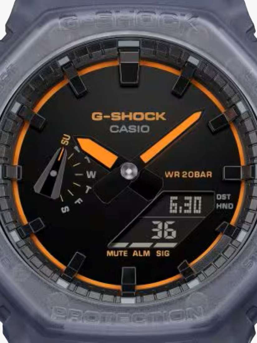 GA-2100K-2AER Men's G-SHOCK Smoked Lights 2100 Watch, Blue