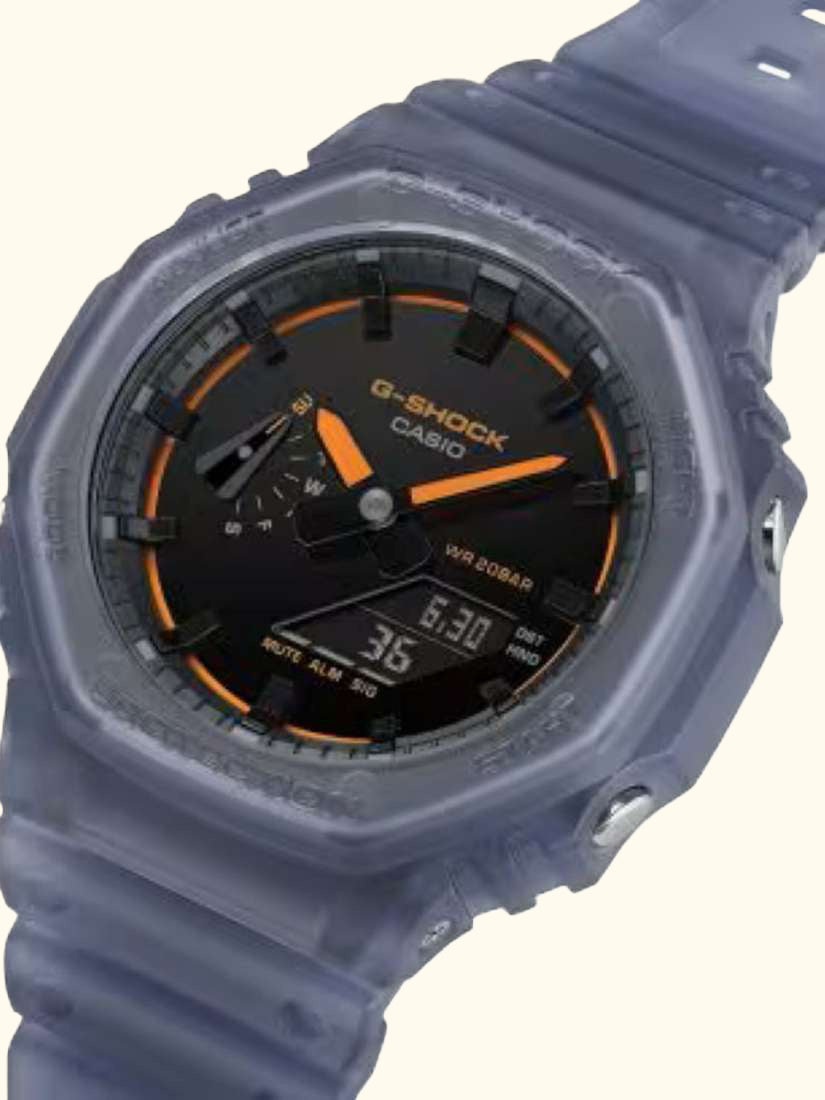 GA-2100K-2AER Men's G-SHOCK Smoked Lights 2100 Watch, Blue