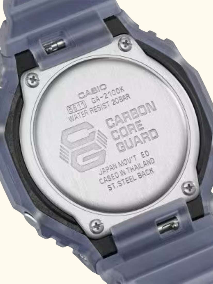 GA-2100K-2AER Men's G-SHOCK Smoked Lights 2100 Watch, Blue