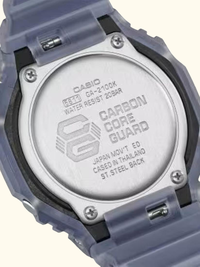 GA-2100K-2AER Men's G-SHOCK Smoked Lights 2100 Watch, Blue