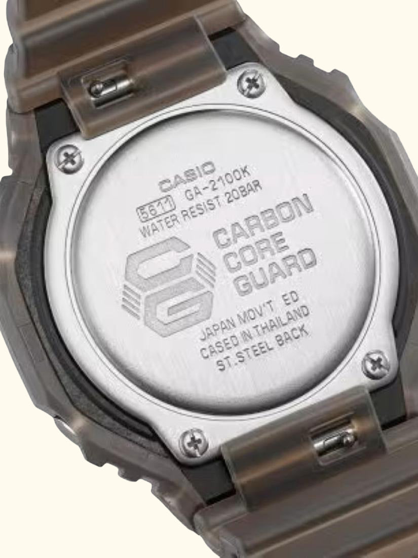 GA-2100K-5AER Men's G-SHOCK Smoked Lights 2100 Watch, Brown