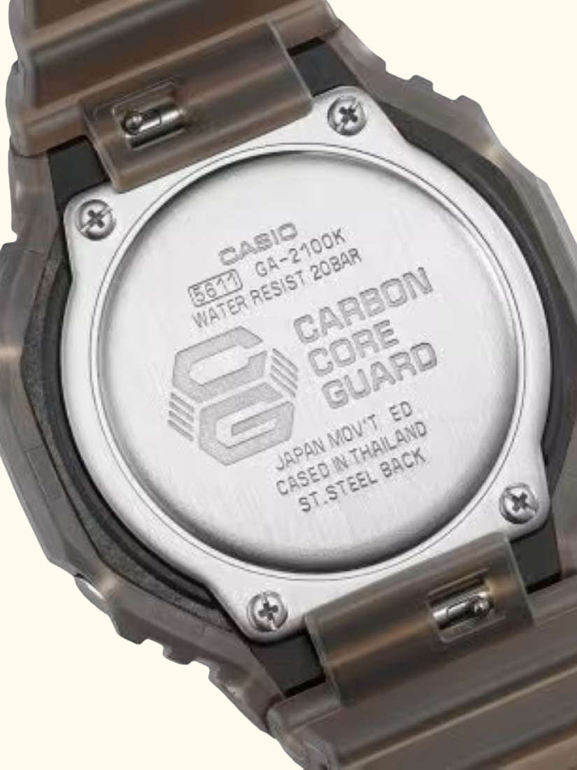 GA-2100K-5AER Men's G-SHOCK Smoked Lights 2100 Watch, Brown
