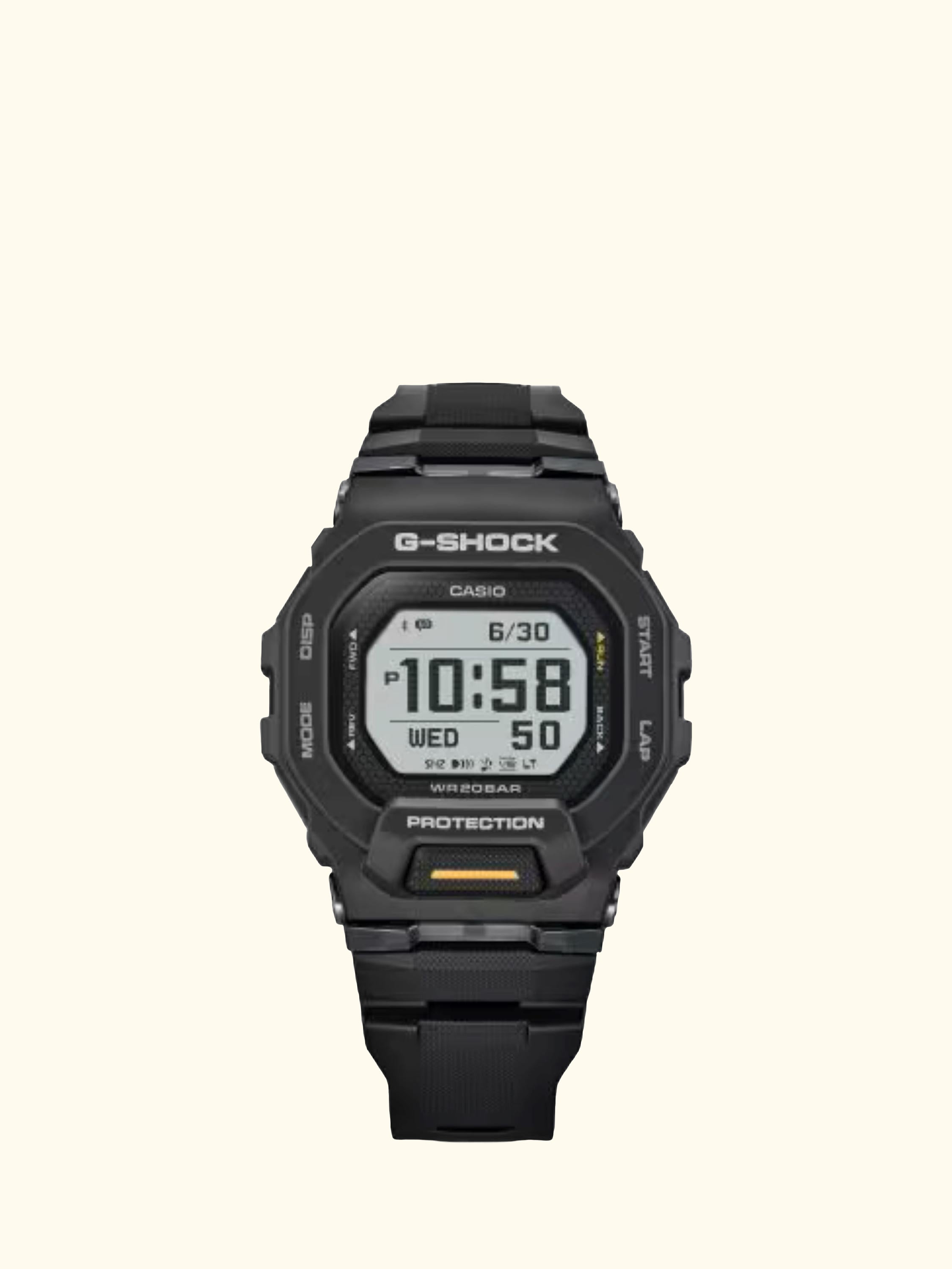 GBD-200-1A1ER Men's Chronograph Workout Watch, Black