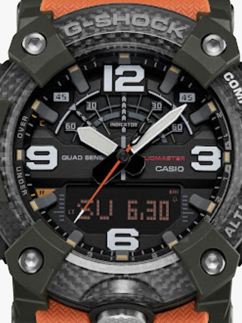 GG-B100X-1A9ER Men's G-Shock Mudmaster Resin Strap Watch, Orange