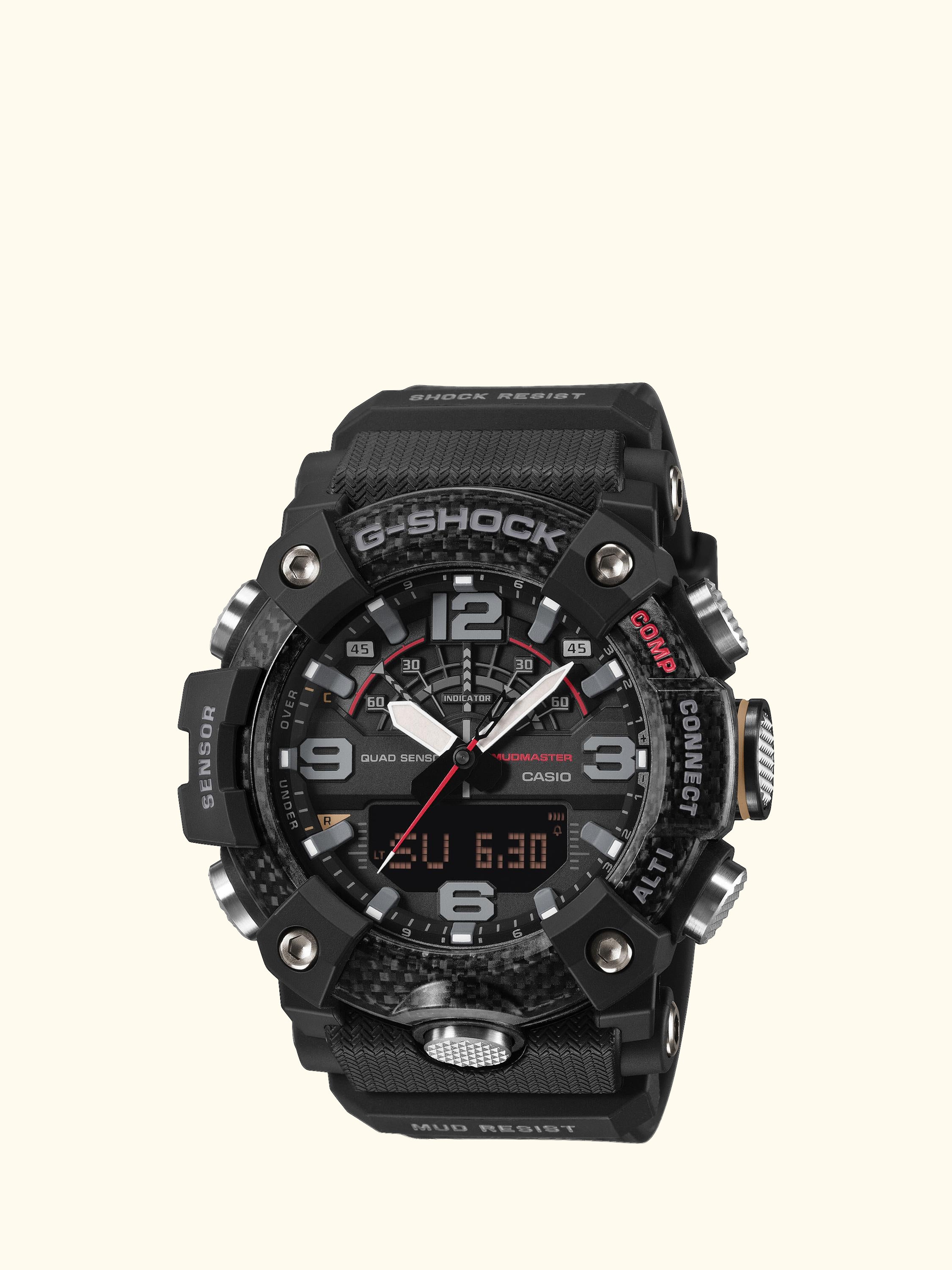 GG-B100X-1AER Men's G-Shock Mudmaster Resin Strap Watch, Black