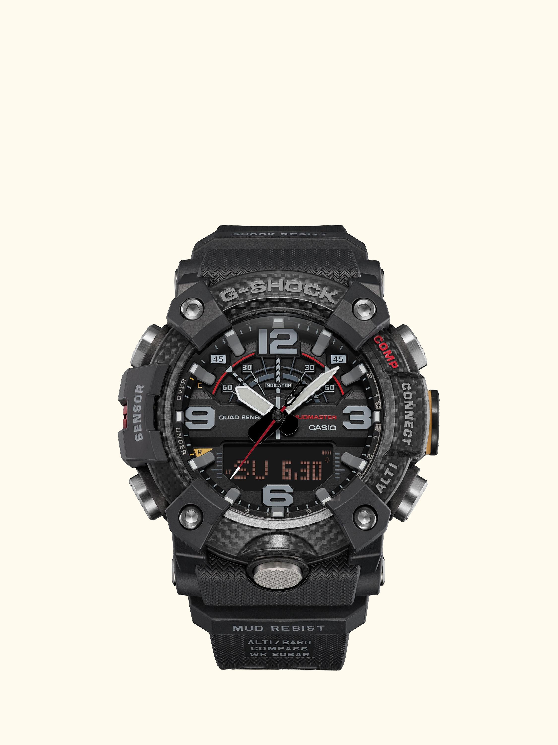 GG-B100X-1AER Men's G-Shock Mudmaster Resin Strap Watch, Black