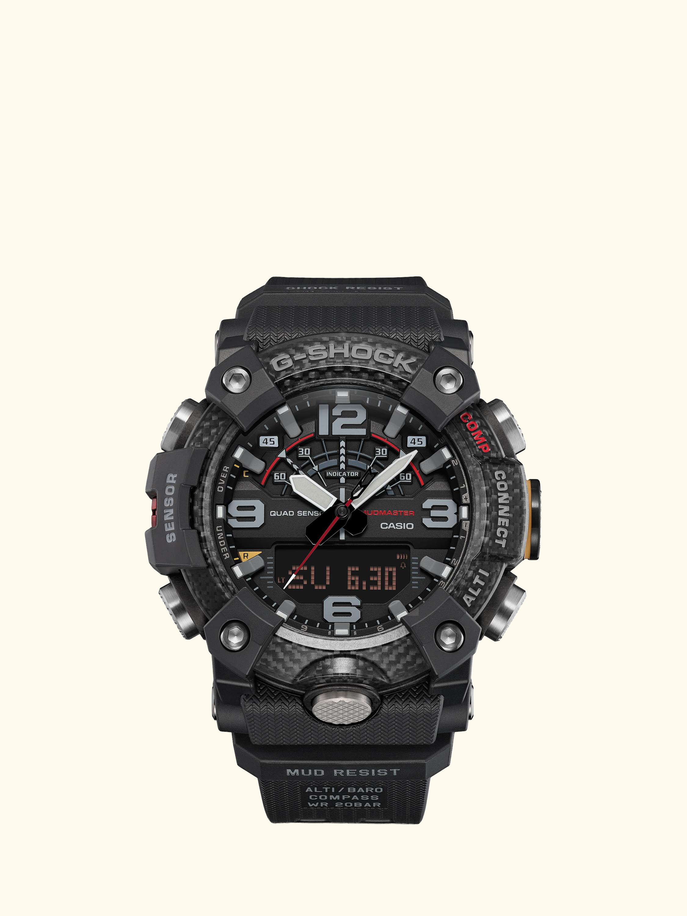 GG-B100X-1AER Men's G-Shock Mudmaster Resin Strap Watch, Black