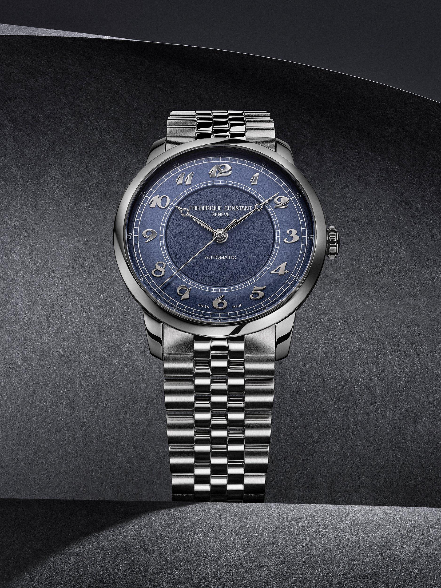 FC-301BL3B6B Men's Classics Premiere Round Bracelet Strap Watch, Blue