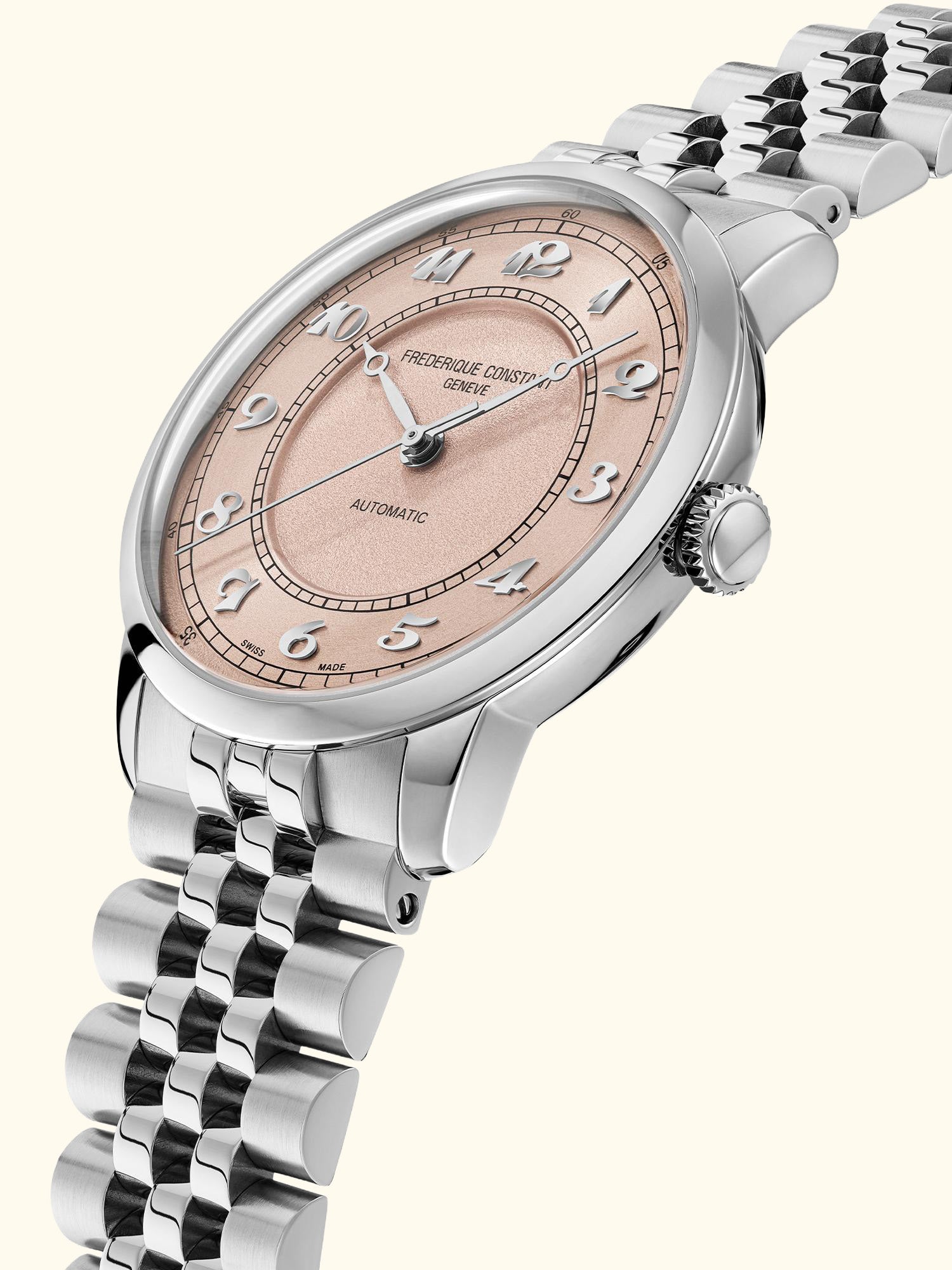 FC-301SAL3B6B Men's Classics Premiere Round Bracelet Strap Watch, Pink