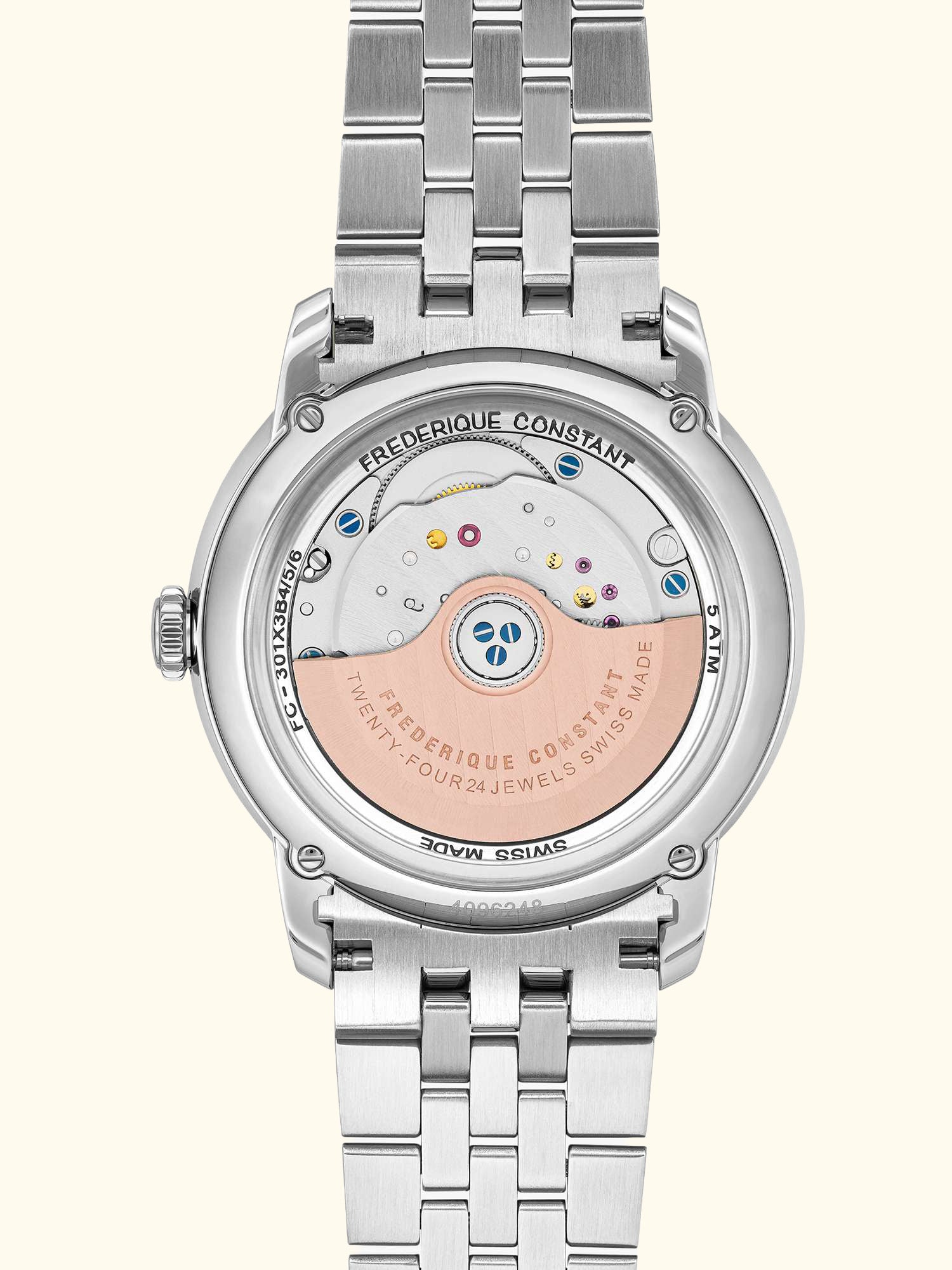FC-301SAL3B6B Men's Classics Premiere Round Bracelet Strap Watch, Pink