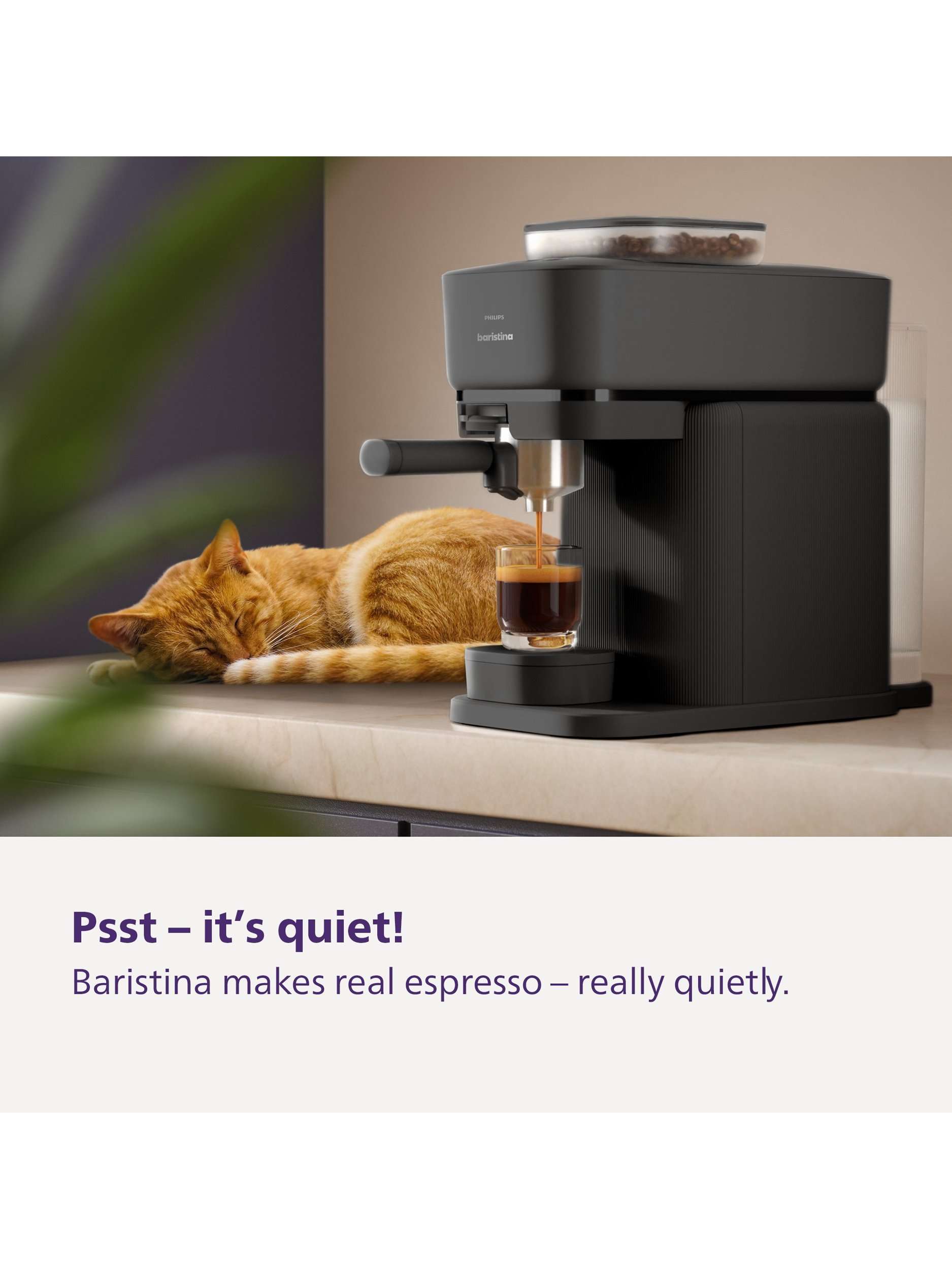 Baristina Automatic Bean to Cup Coffee Machine, Black