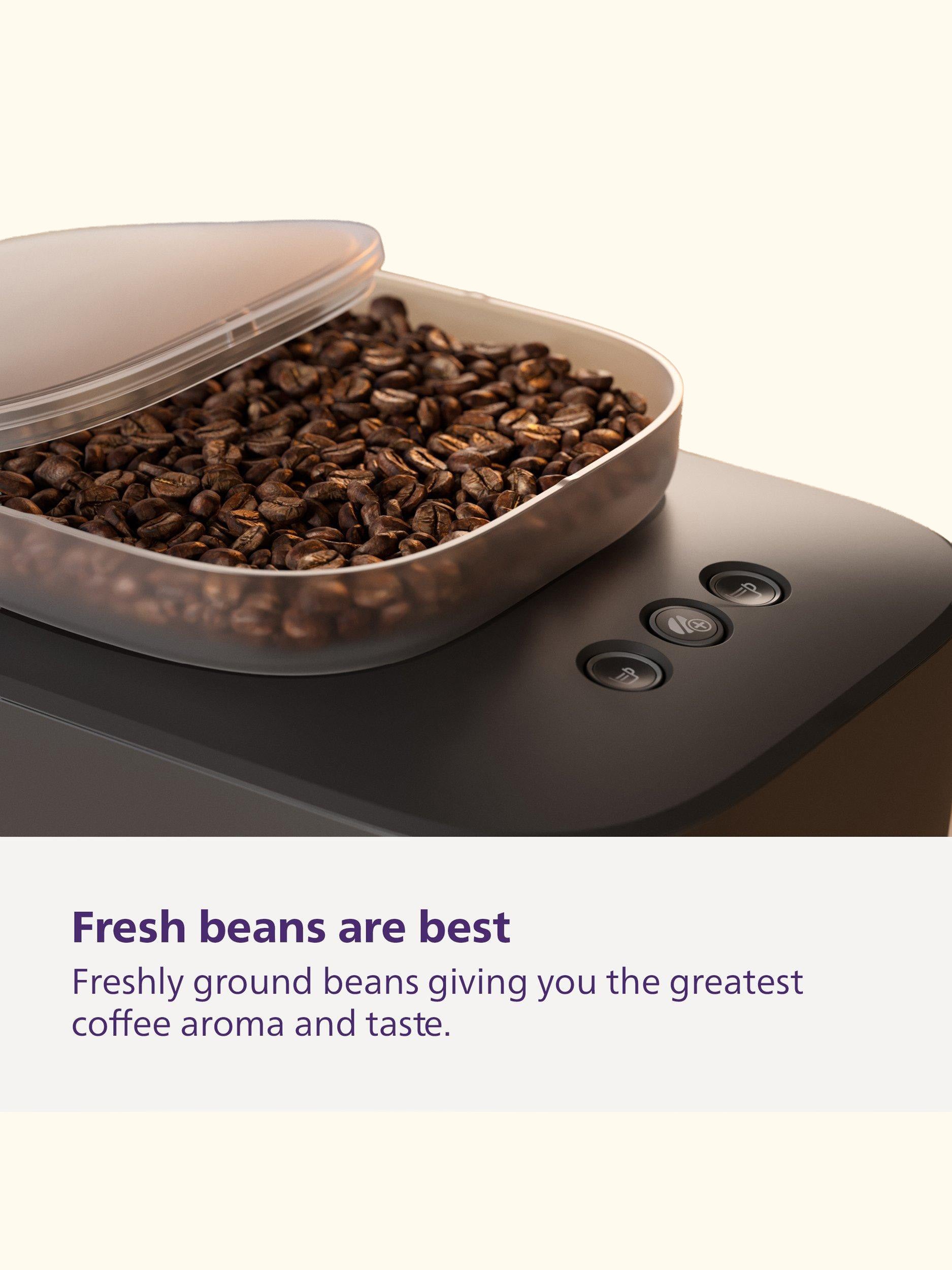 Baristina Automatic Bean to Cup Coffee Machine & Milk Frother Set, Black