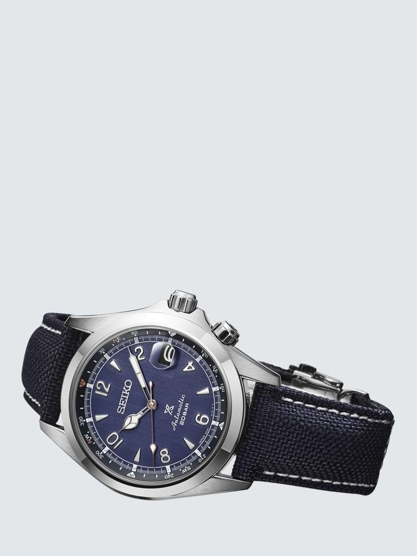 SPB531J1 Men's Alpinist Prospex Leather Strap Watch, Blue