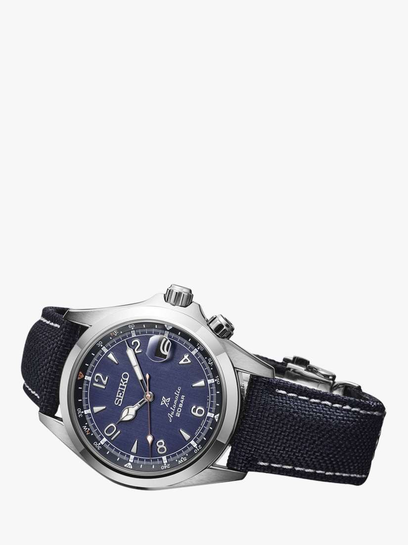 SPB531J1 Men's Alpinist Prospex Leather Strap Watch, Blue