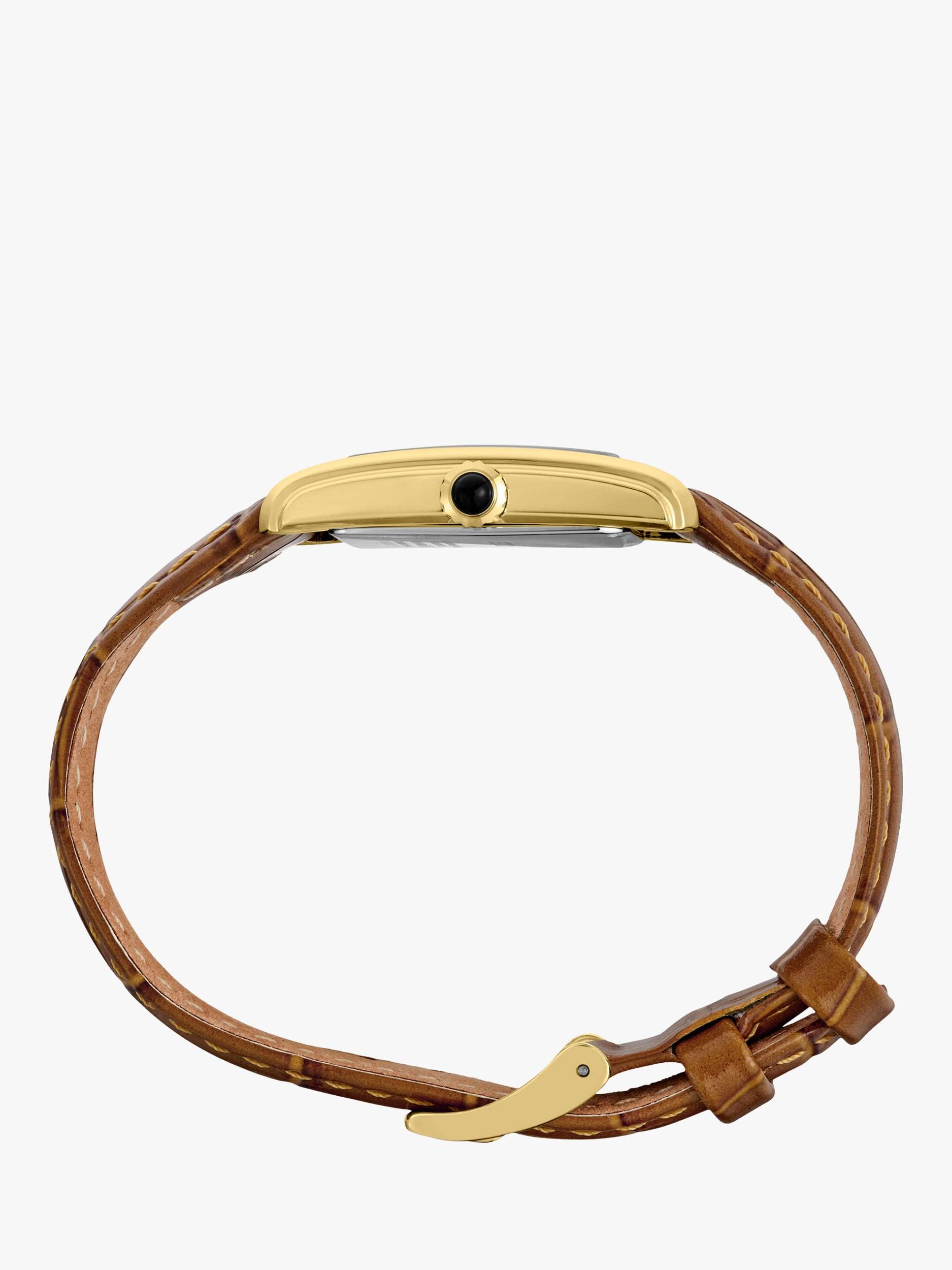 Refined Ladies Leather Strap Quartz Watch, Mop
