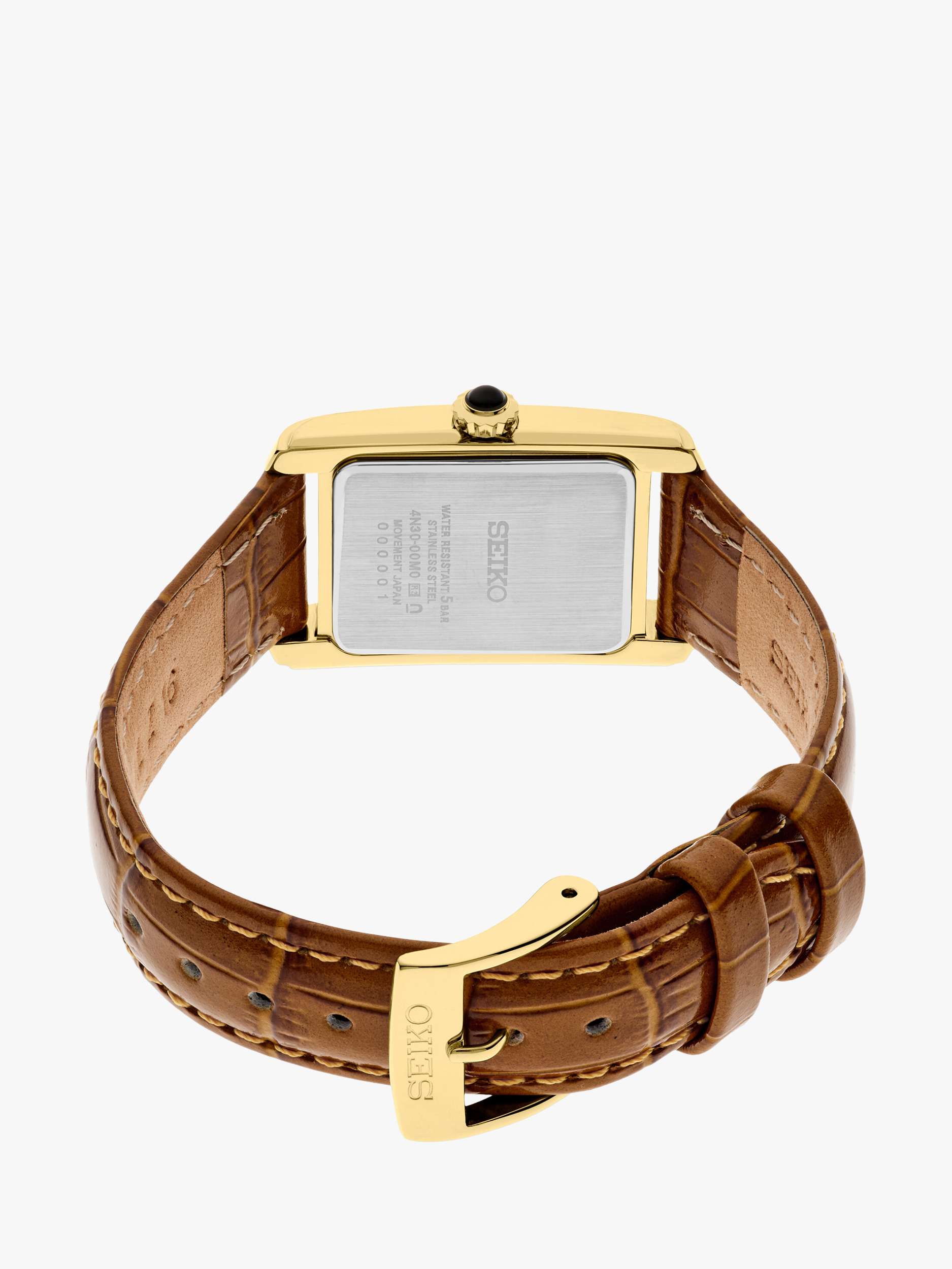Refined Ladies Leather Strap Quartz Watch, Mop