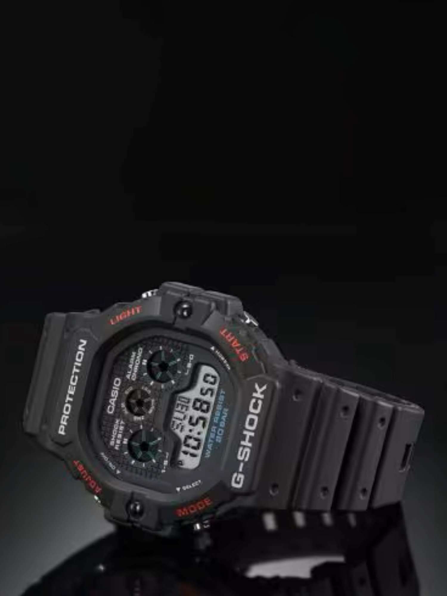 DW-5900U-1ER Men's Octagonal G-SHOCK Anti Slip Strap Watch, Black