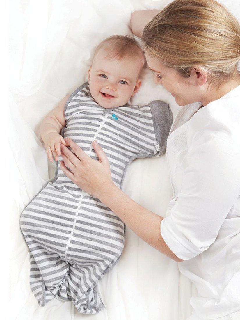 Swaddle Up Baby Sleeping Bag, 1 Tog, Grey, Large