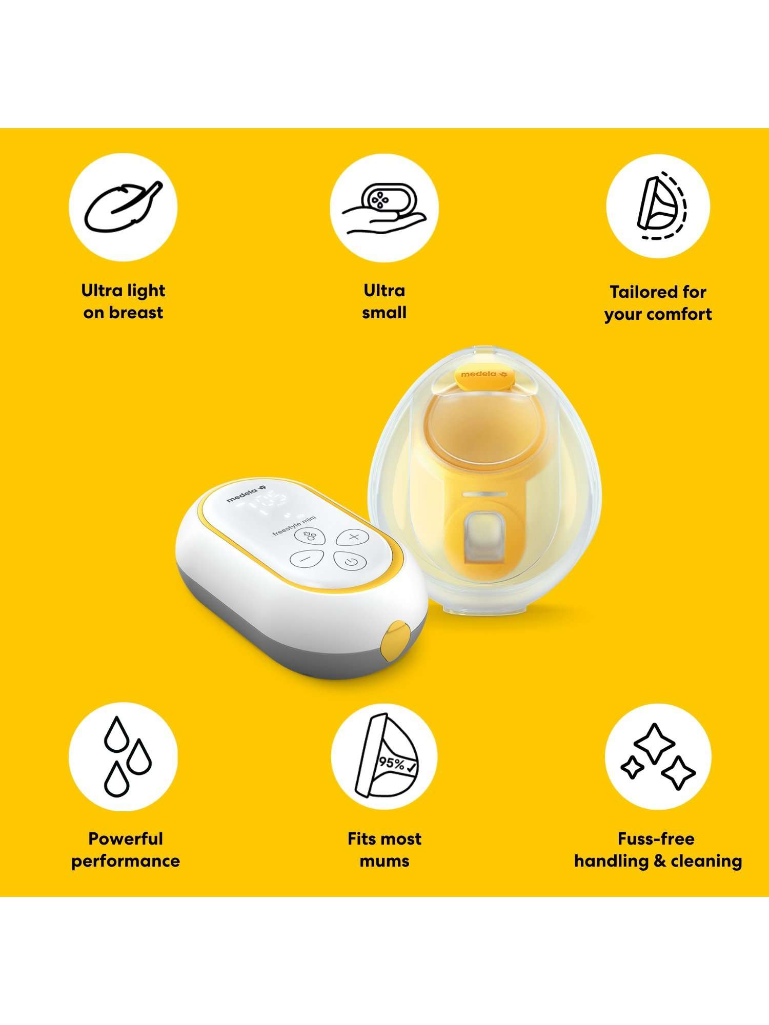 Freestyle Mini Handsfree Single Electric Wearable Breast Pump