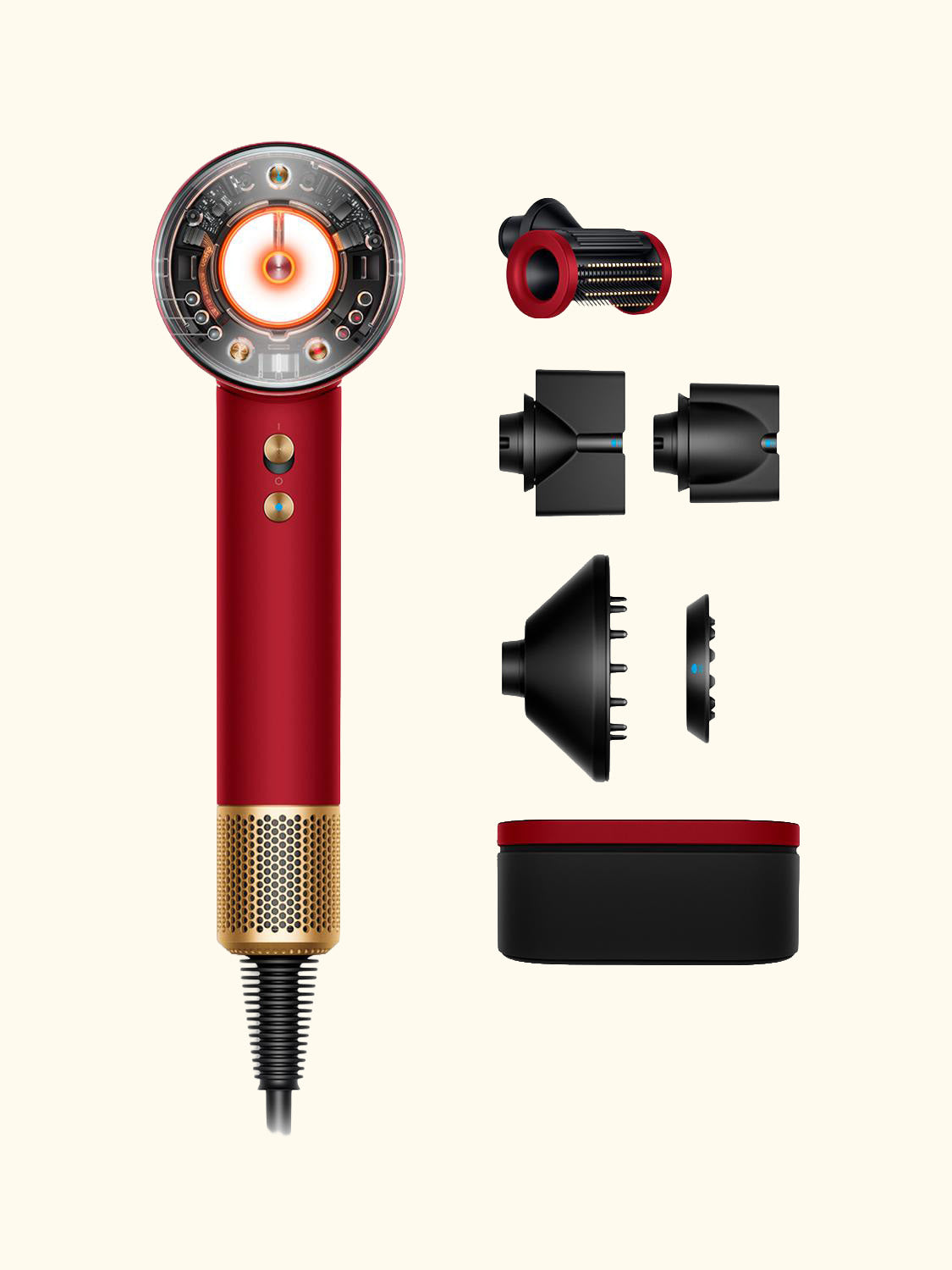 Supersonic Nural™ Straight+Wavy Hair Dryer, Red Velvet