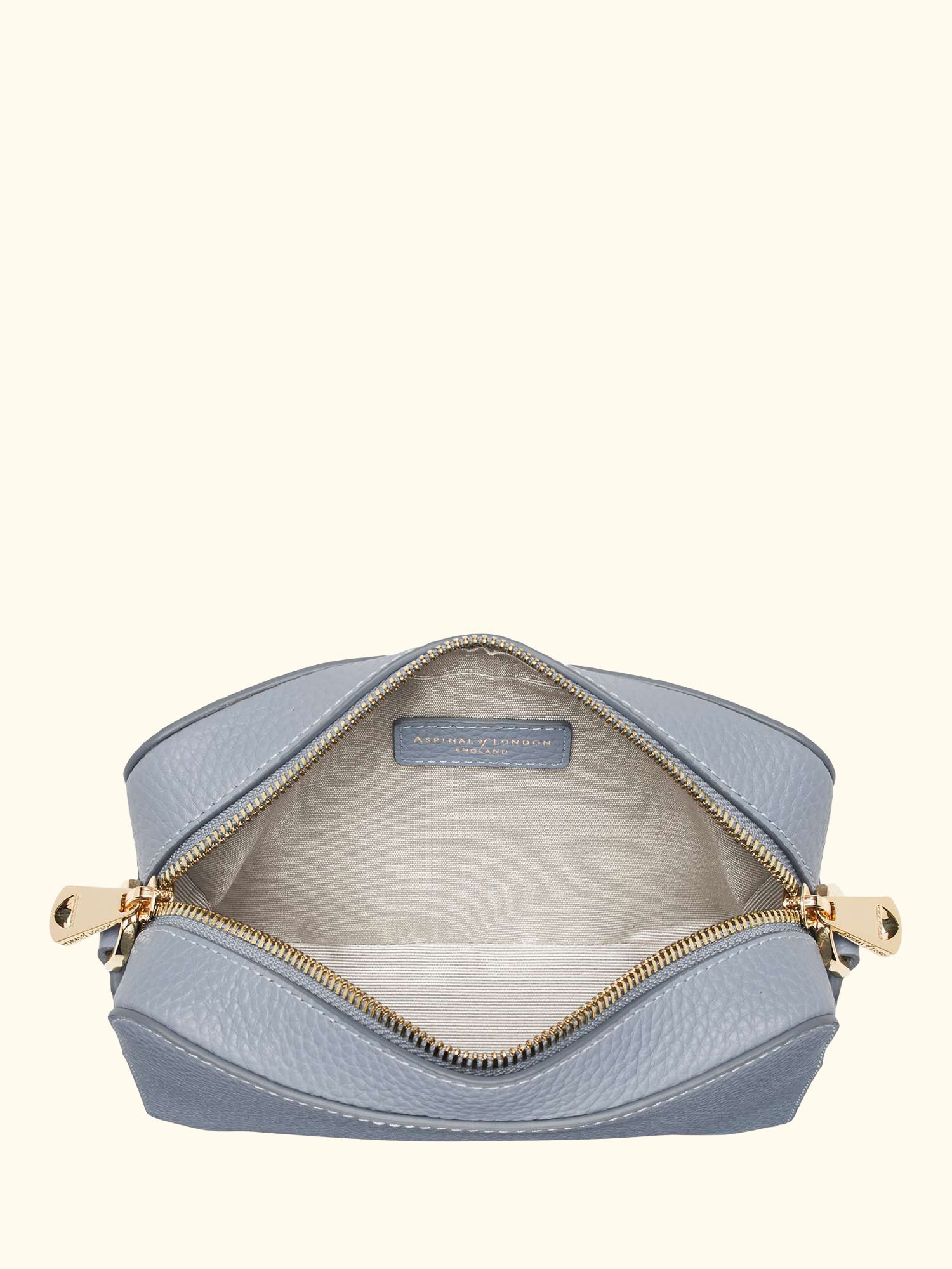Leather Camera Crossbody Bag, Sky Blue