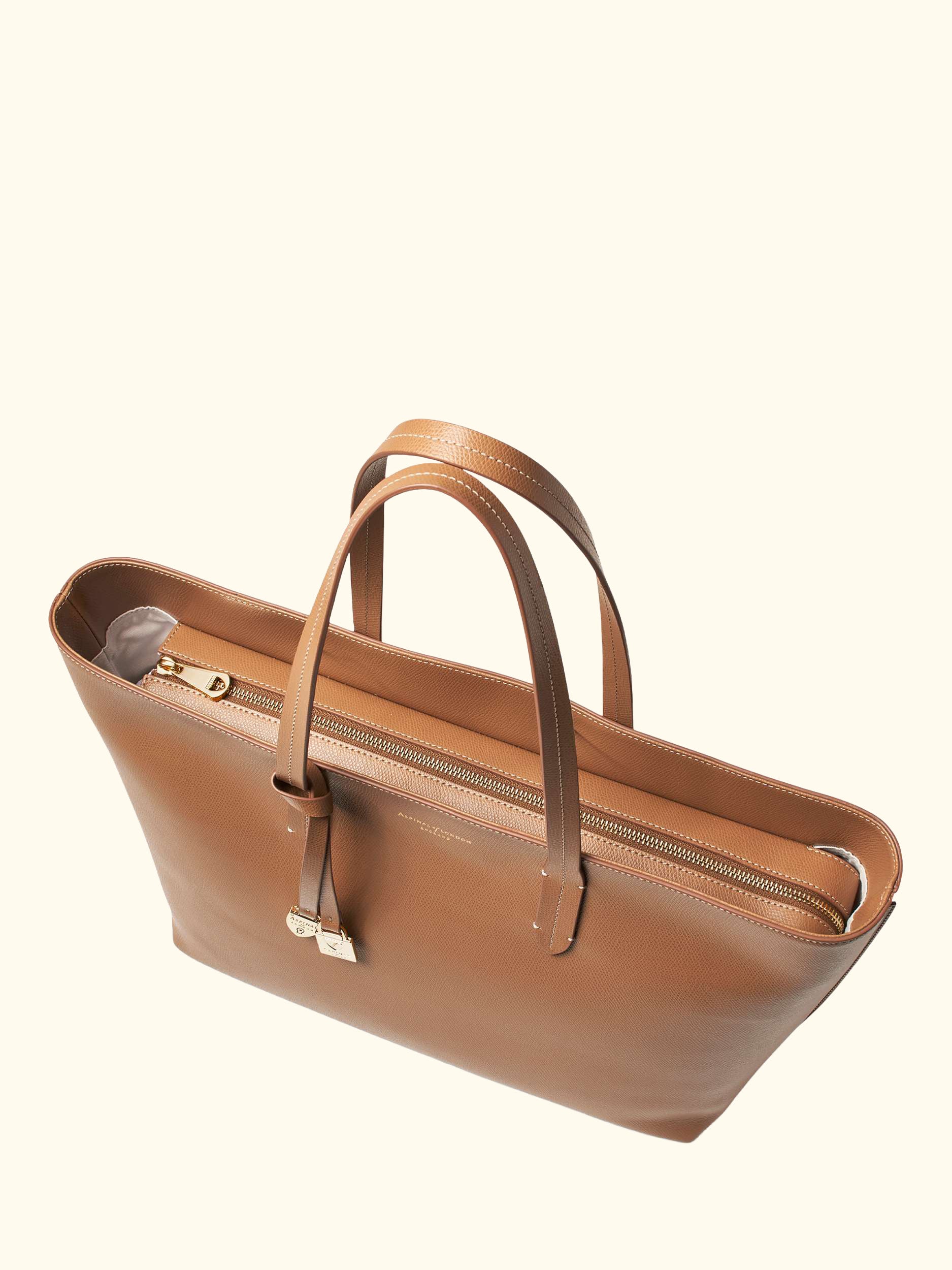 East West Leather Tote Bag