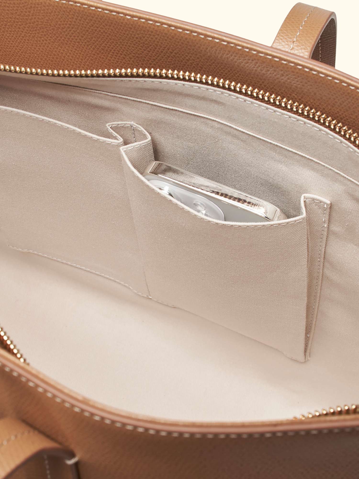 East West Leather Tote Bag