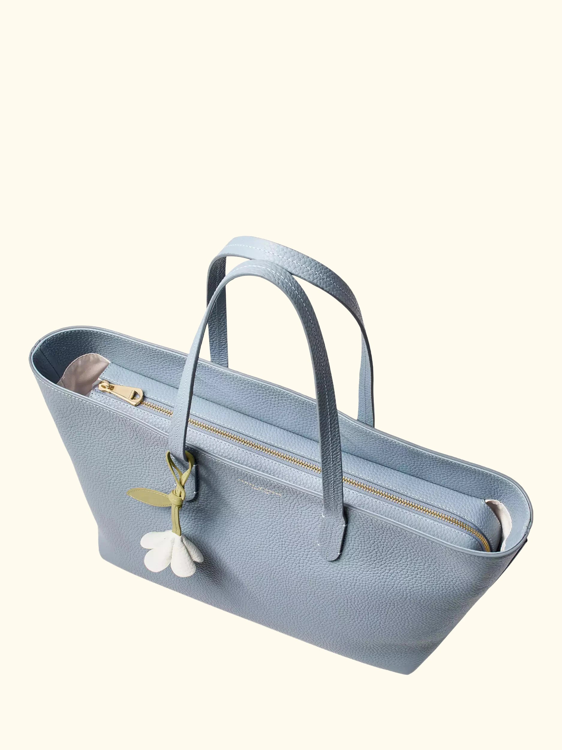 Aspinal of London Zipped East West Leather Tote Bag