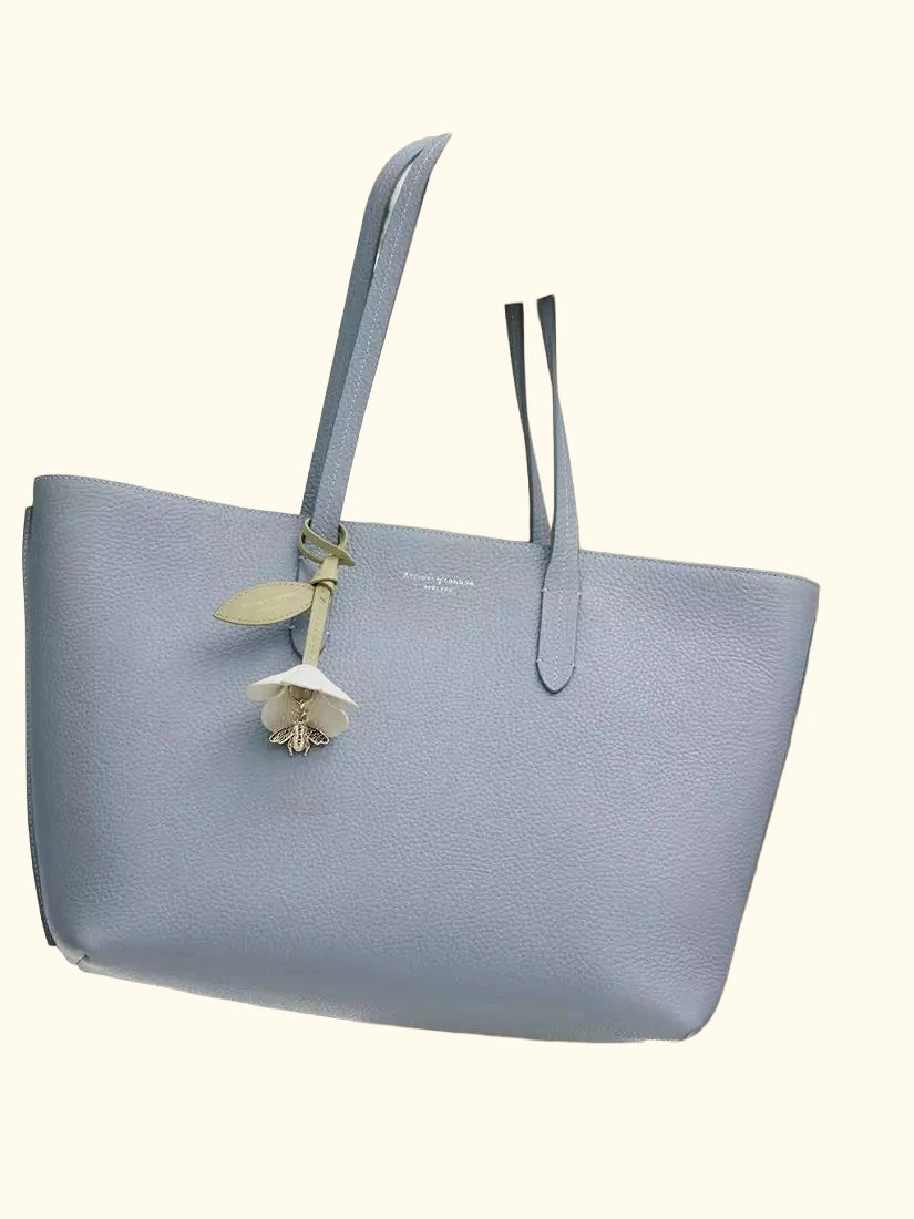 Aspinal of London Zipped East West Leather Tote Bag