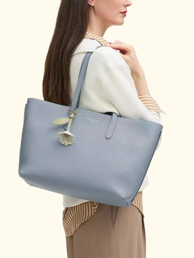 Aspinal of London Zipped East West Leather Tote Bag