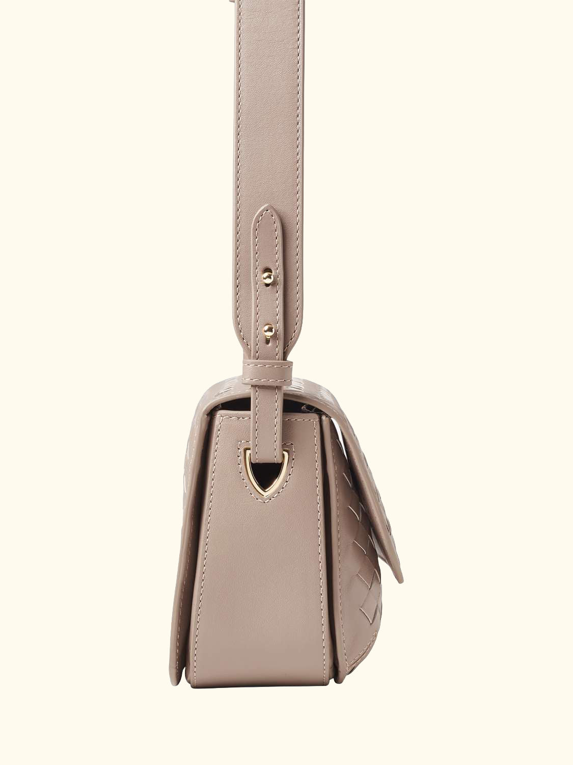 Ella Leather Slot Weave Cross Body Bag, Moleskin