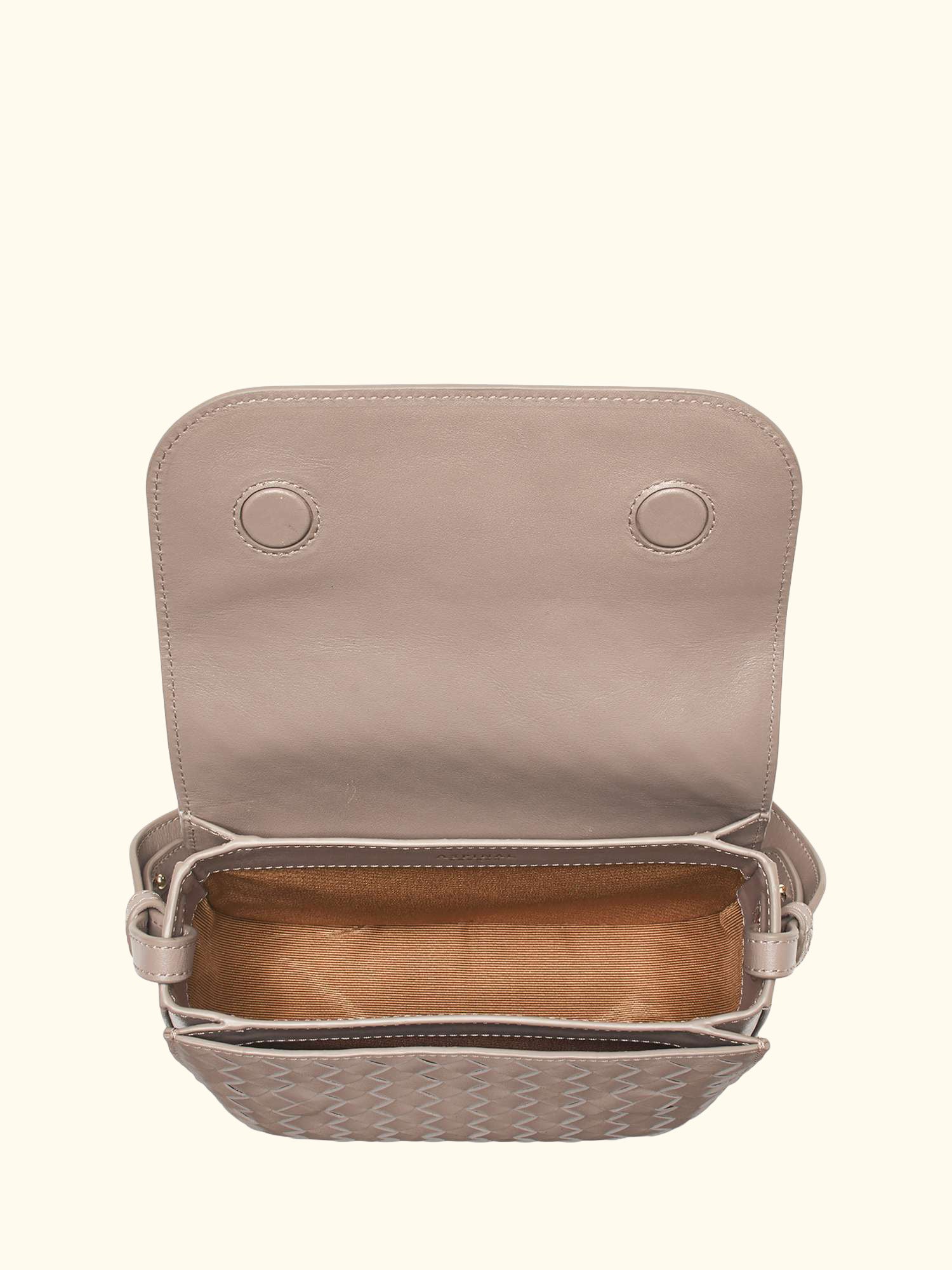 Ella Leather Slot Weave Cross Body Bag, Moleskin