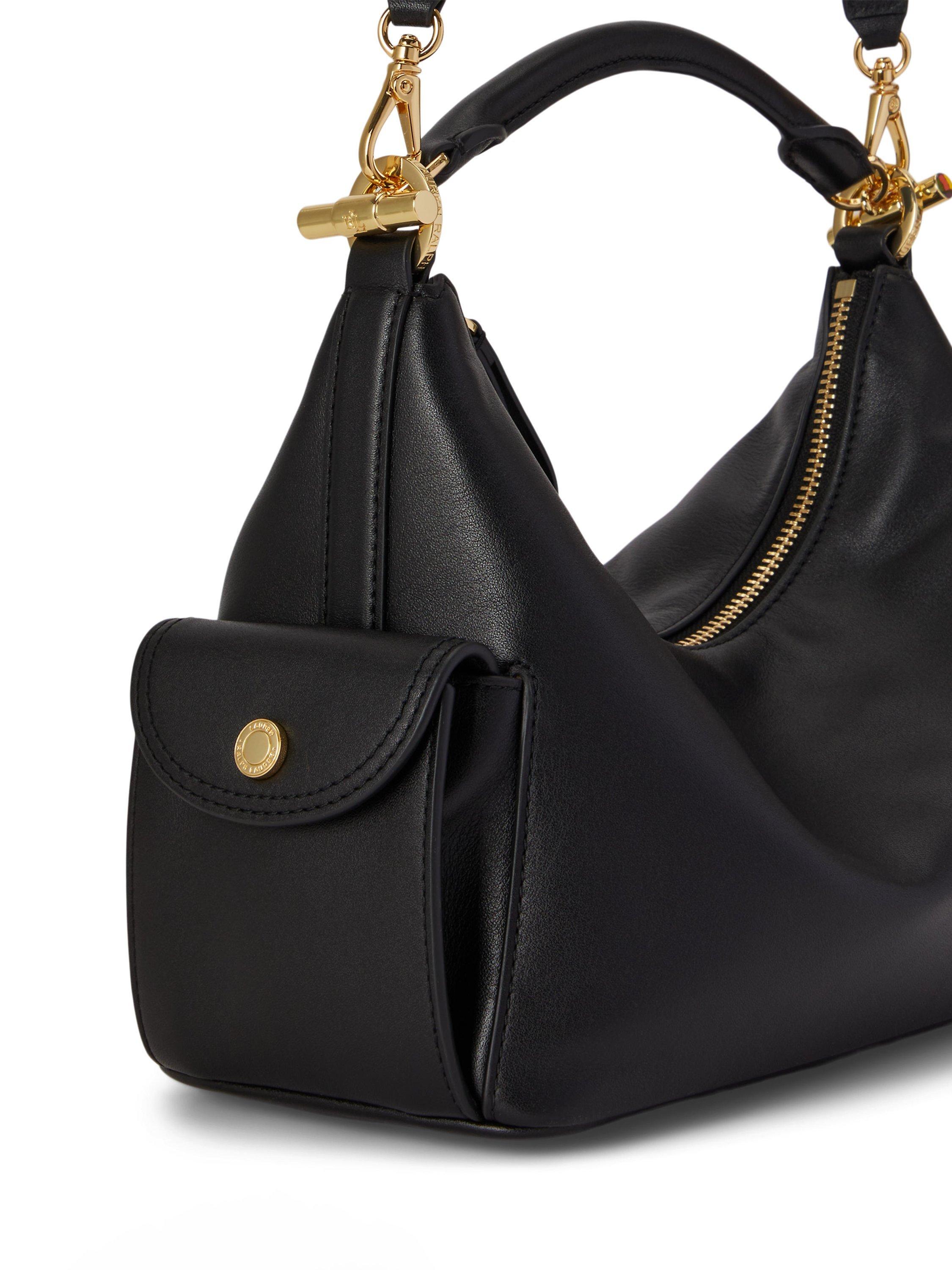 Lauren Ralph Lauren Small Blaike Leather Shoulder Bag