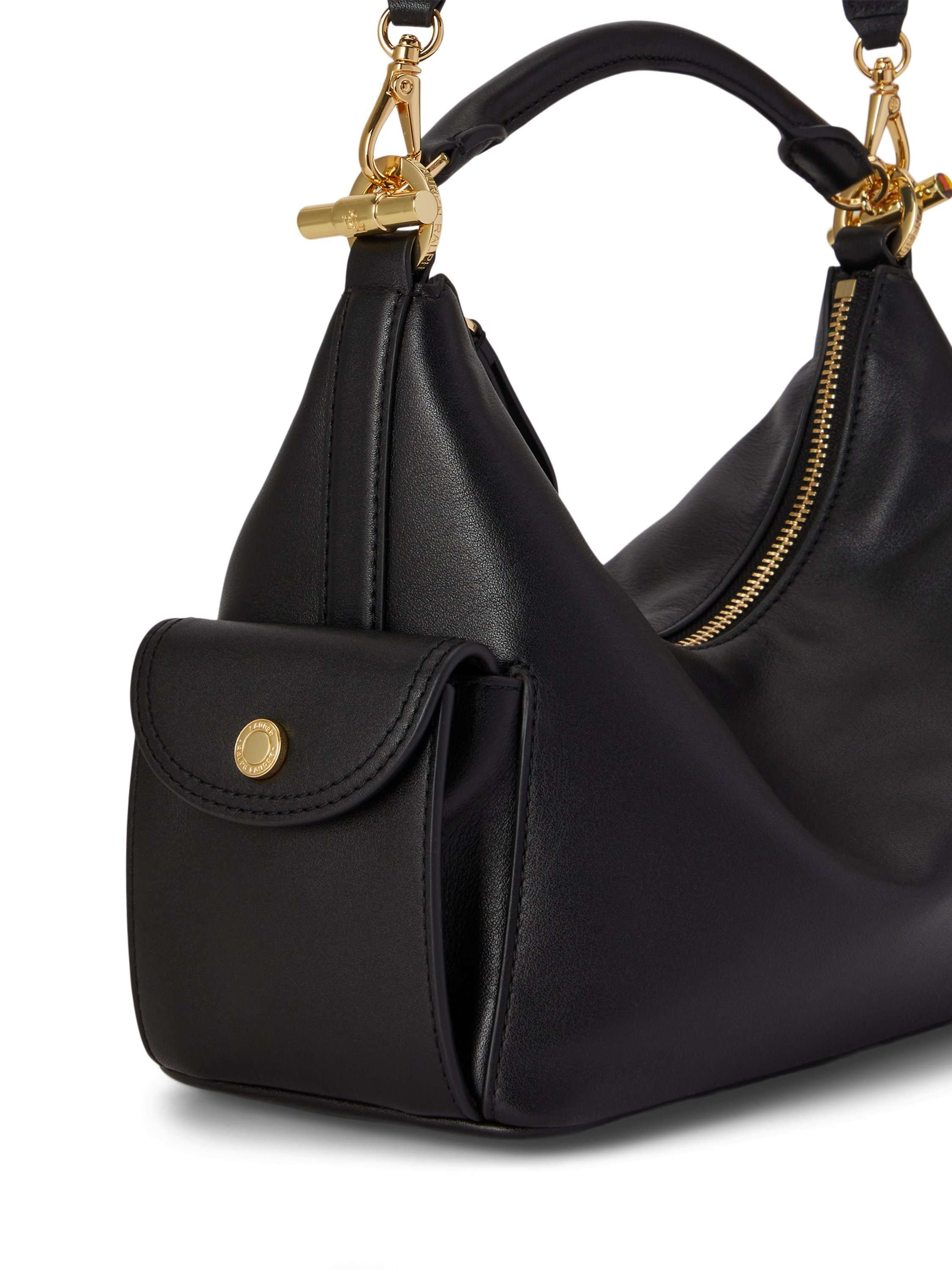 Lauren Ralph Lauren Small Blaike Leather Shoulder Bag