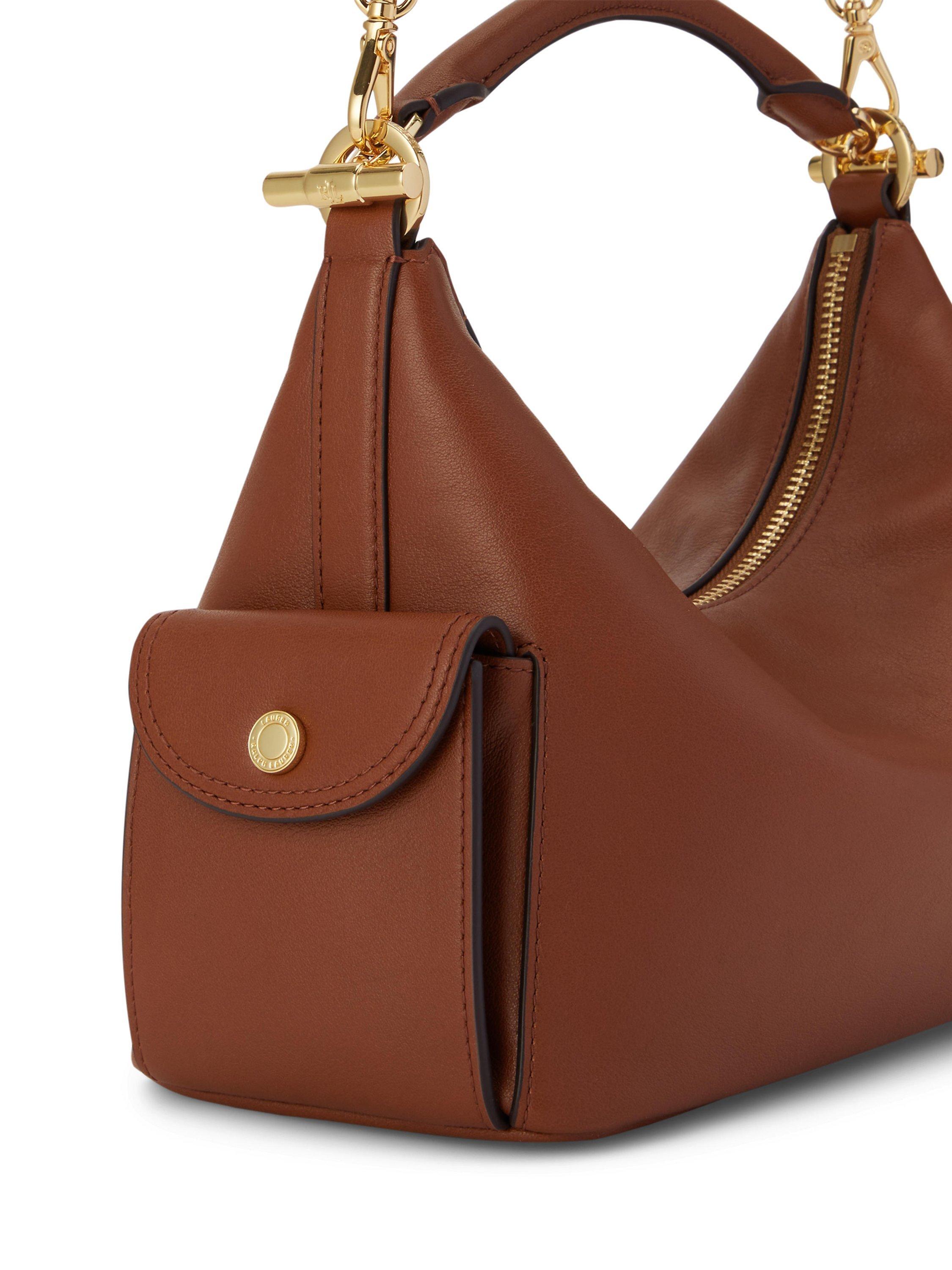 Lauren Ralph Lauren Small Blaike Leather Shoulder Bag
