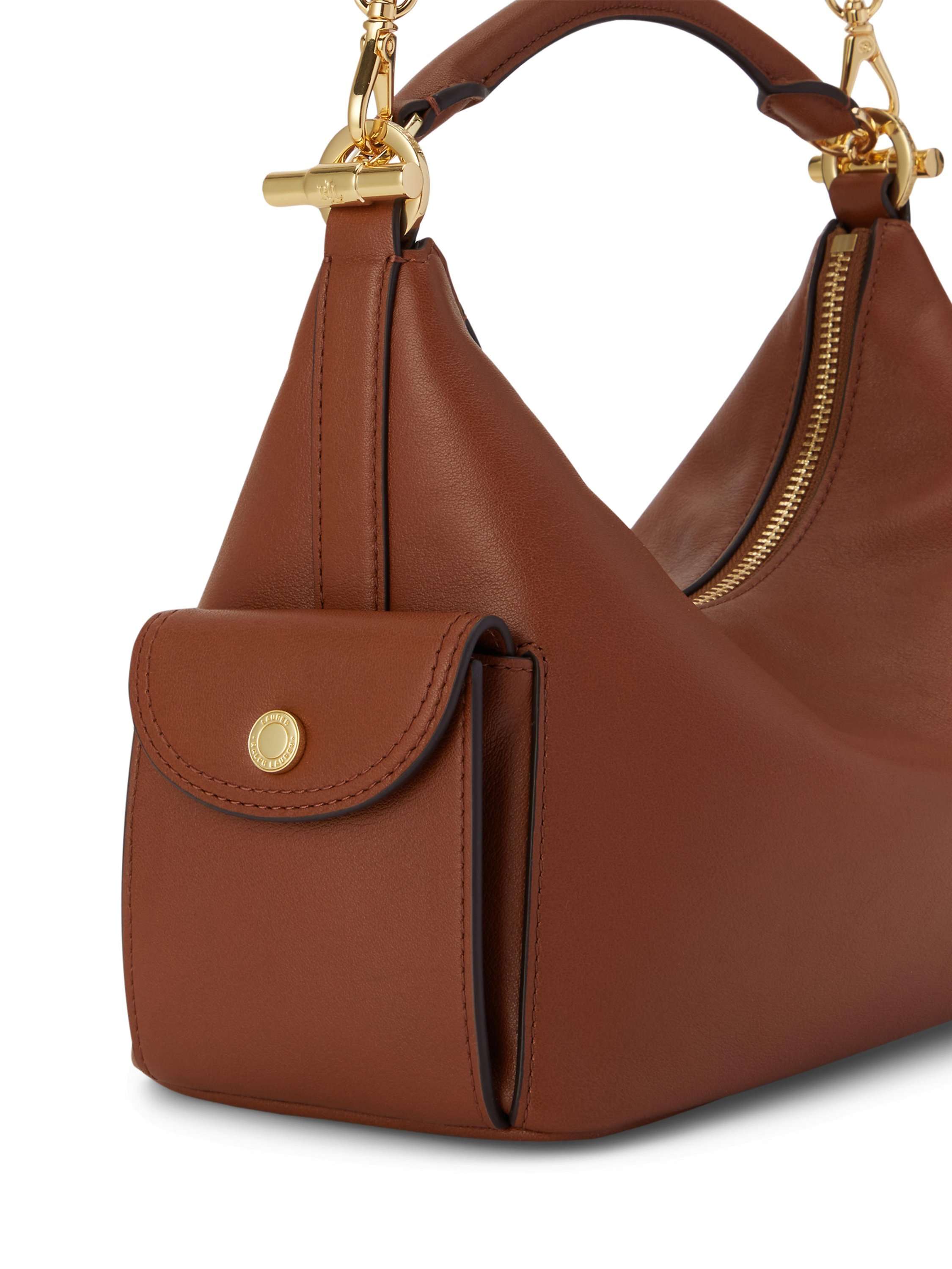 Lauren Ralph Lauren Small Blaike Leather Shoulder Bag