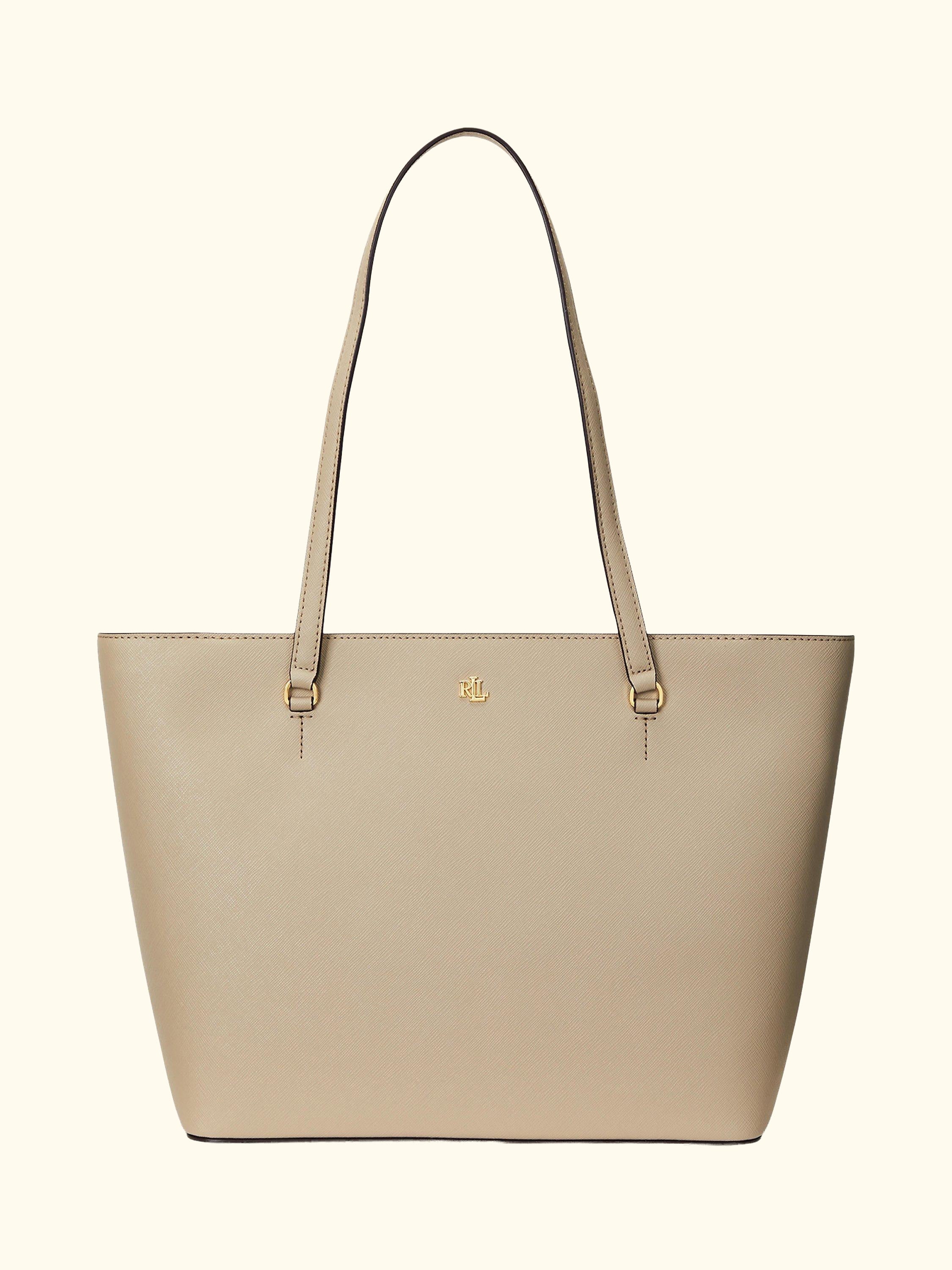Lauren Ralph Lauren Karly Medium Leather Tote Bag